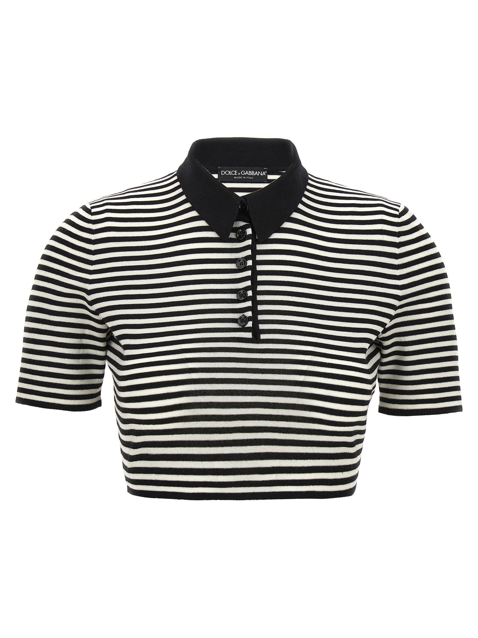 Striped cropped polo shirt FXZ09TJCVY4N0002 (Dolce & Gabbana / ポロシャツ ) | Dolce & Gabbana (ドルチェガッバーナ)