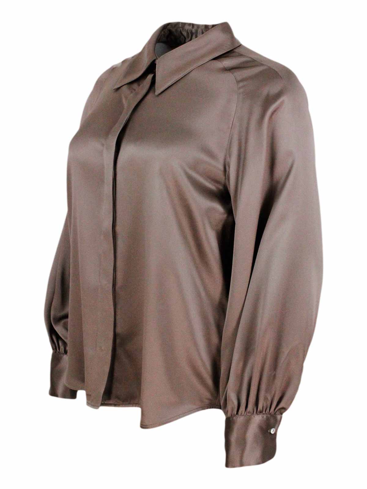 Stretch silk shirt CAD223F6151250 (FABIANA FILIPPI / シャツ・ブラウス ) | FABIANA FILIPPI (ファビアナフィリッピ)(1)