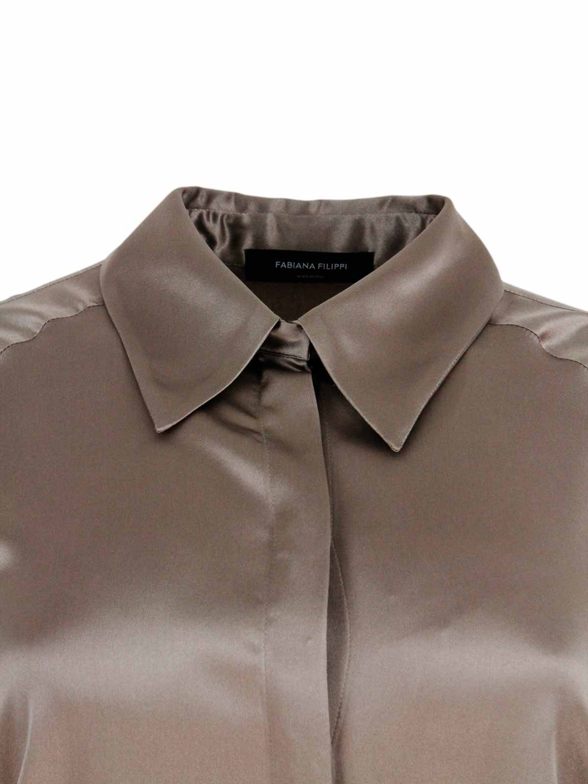 Stretch silk shirt CAD223F6151250 (FABIANA FILIPPI / シャツ・ブラウス ) | FABIANA FILIPPI (ファビアナフィリッピ)(3)