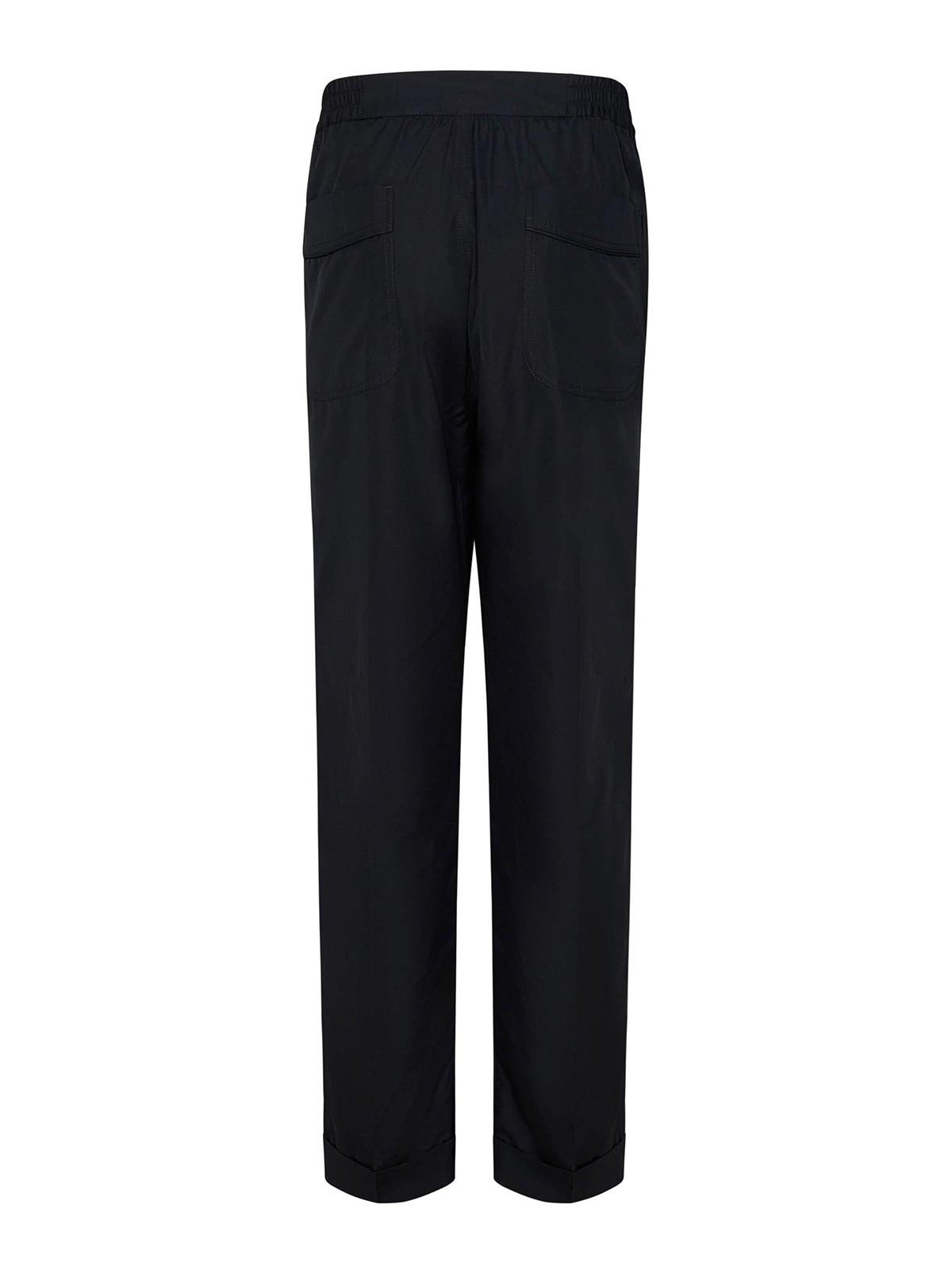 Black Cotton And Silk Double Pleat Trousers W SHP005FMC087S24LB999 (TOM FORD / パンツ ) | TOM FORD (トムフォード)(1)