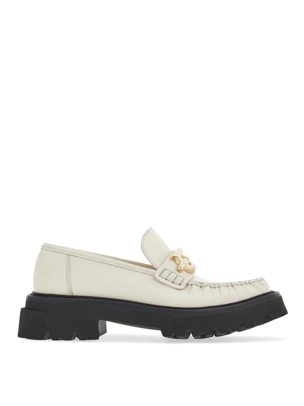 Gancini-Plaque Loafers 01G019763905MASCARPONE (FERRAGAMO / ローファー ) | FERRAGAMO (フェラガモ)
