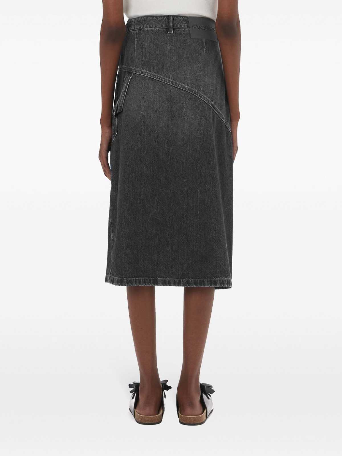 Twisted Denim Midi Skirt DK0023PG1195929 (JW Anderson / スカート ) | JW Anderson (ジェイダブリュー アンダーソン)(1)