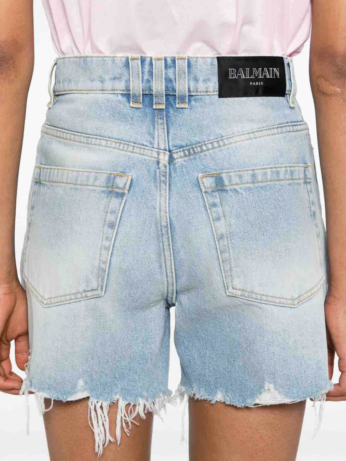 Rise Denim Shorts DF1MA121DE536FC (Balmain / ショートパンツ ) | Balmain (バルマン)(3)