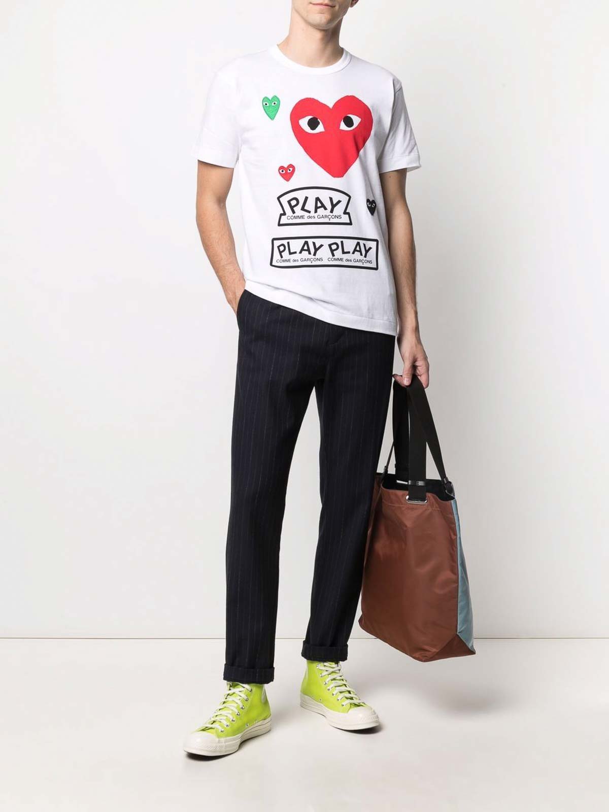 Front Logo T-Shirt AXT280051WHITE (PLAY Comme Des Garçons / Tシャツ・カットソー ) | PLAY Comme Des Garçons (プレイ コムデギャルソン)(2)