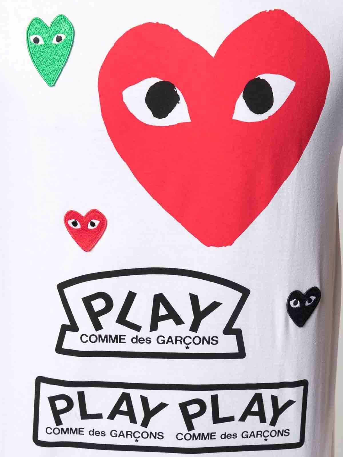 Front Logo T-Shirt AXT280051WHITE (PLAY Comme Des Garçons / Tシャツ・カットソー ) | PLAY Comme Des Garçons (プレイ コムデギャルソン)(3)