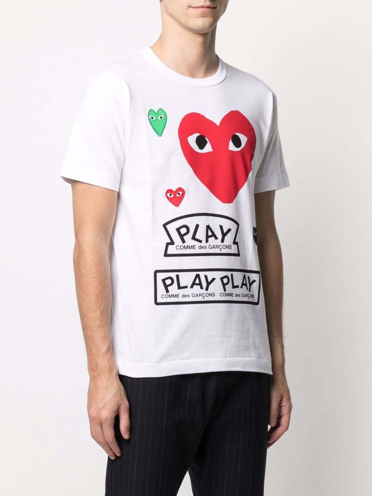 Front Logo T-Shirt AXT280051WHITE (PLAY Comme Des Garçons / Tシャツ・カットソー ) | PLAY Comme Des Garçons (プレイ コムデギャルソン)(4)