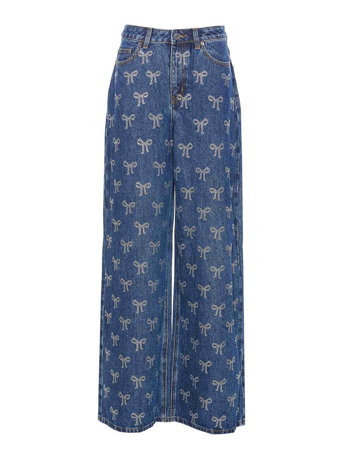 Rhinestone Bow Denim Jeans 812PBLUE (self-portrait / ジーンズ ) | self-portrait (セルフ・ポートレイト)