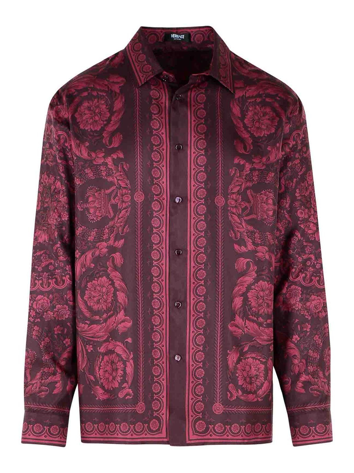 Burgundy Silk Shirt 10194381A135575L480 (VERSACE / シャツ・ブラウス ) | VERSACE (ヴェルサーチェ)
