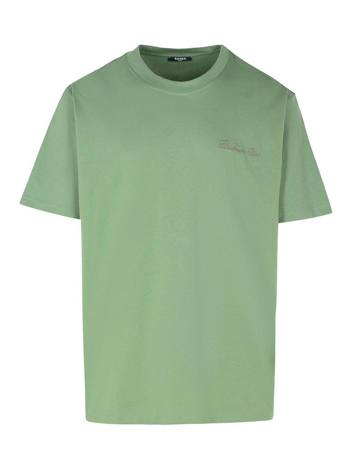 Green Cotton T-Shirt DH1EG010BC68ULA (Balmain / Tシャツ・カットソー ) | Balmain (バルマン)