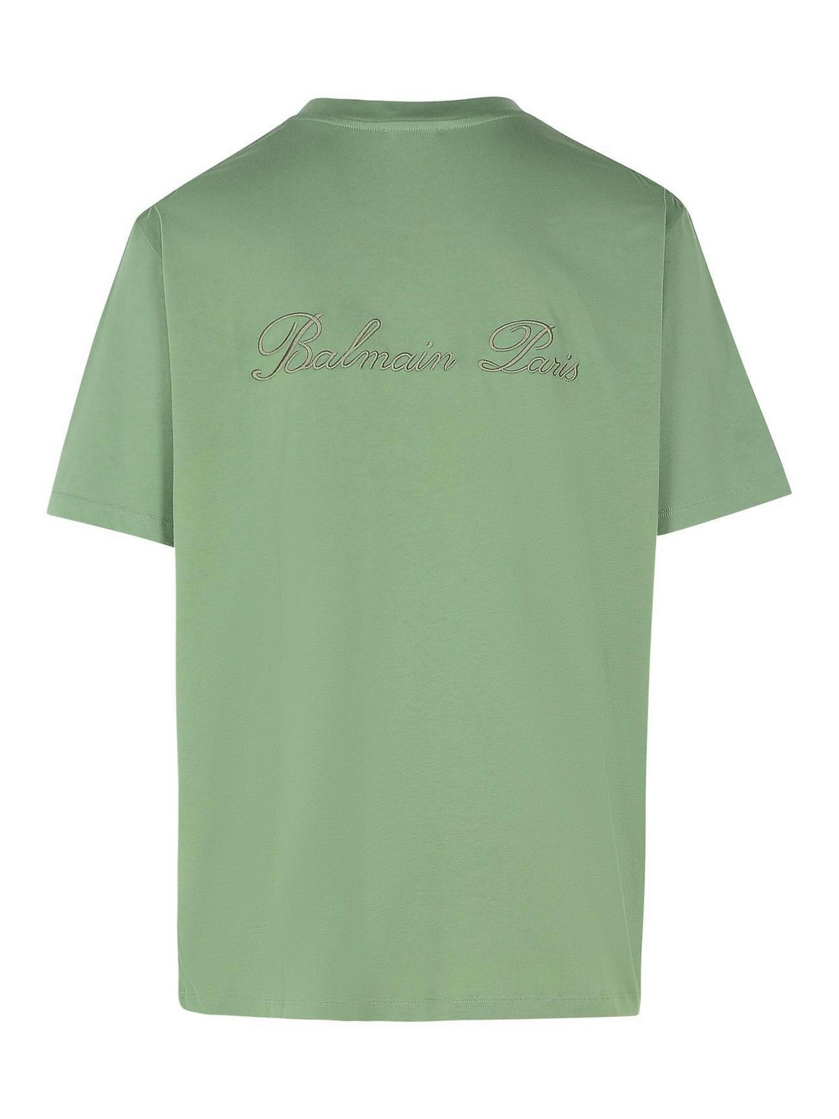 Green Cotton T-Shirt DH1EG010BC68ULA (Balmain / Tシャツ・カットソー ) | Balmain (バルマン)(1)