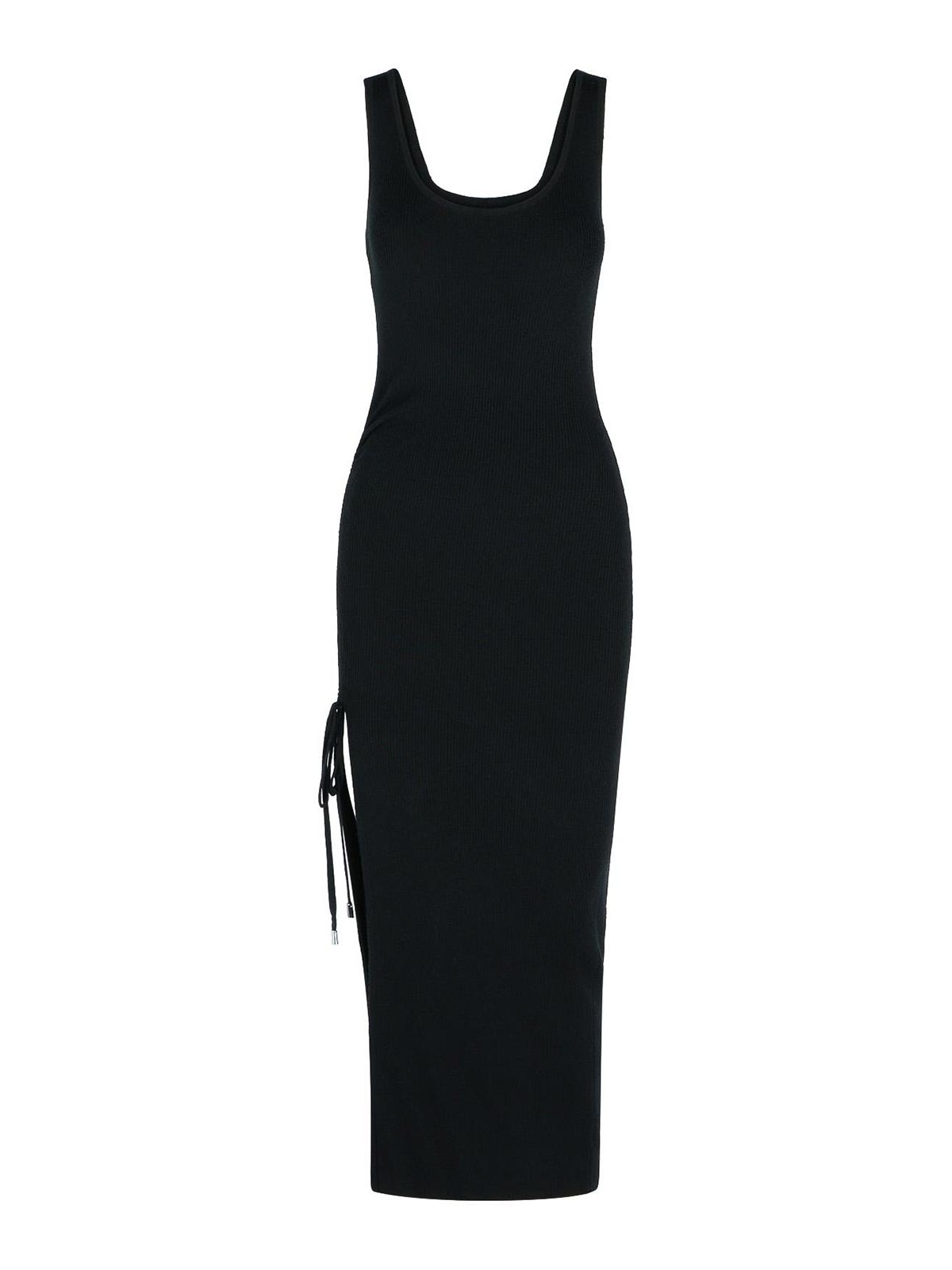 Ruched Black Wool Blend Dress MR582UH4VR001 (MICHAEL KORS / ワンピース・ドレス・オールインワン ) | MICHAEL KORS (マイケル・コース)