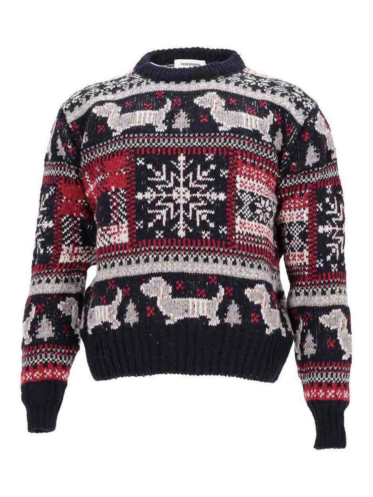 Holiday Hector rew Neck Pullover MKA532AY1032415 (Thom Browne / ニット・セーター・カーディガン ) | Thom Browne (トム・ブラウン)