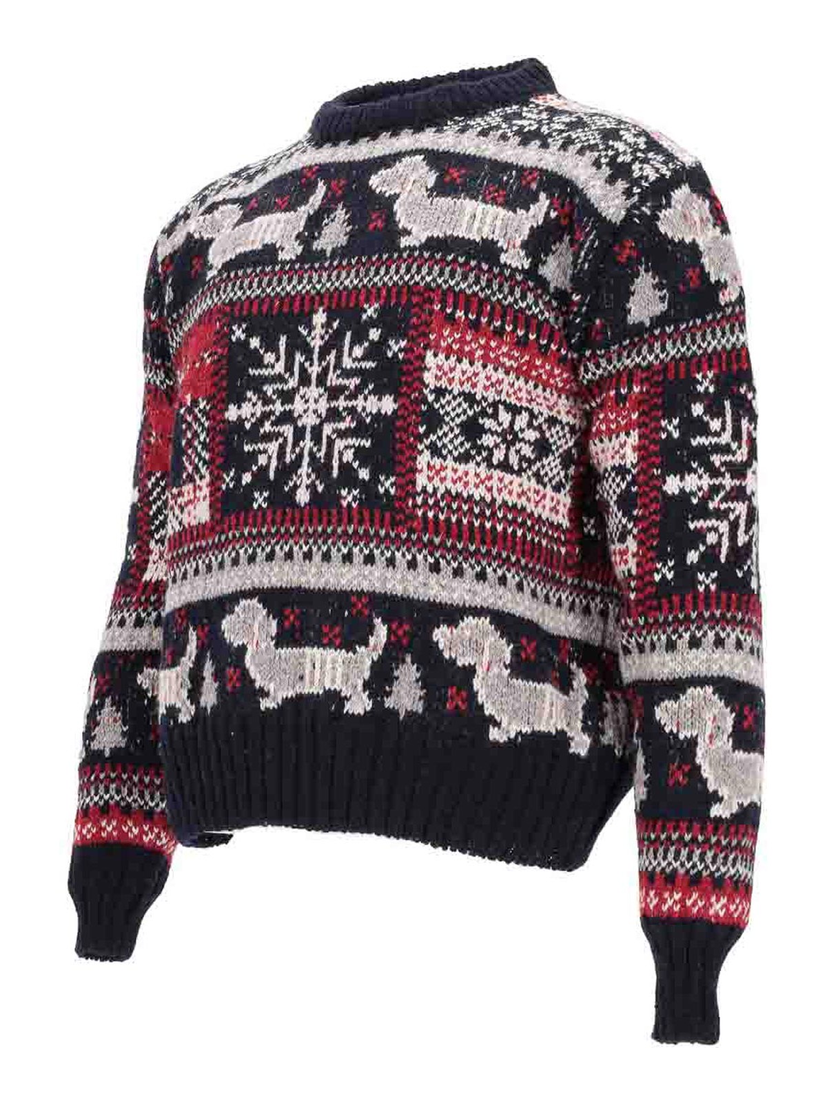 Holiday Hector rew Neck Pullover MKA532AY1032415 (Thom Browne / ニット・セーター・カーディガン ) | Thom Browne (トム・ブラウン)(1)