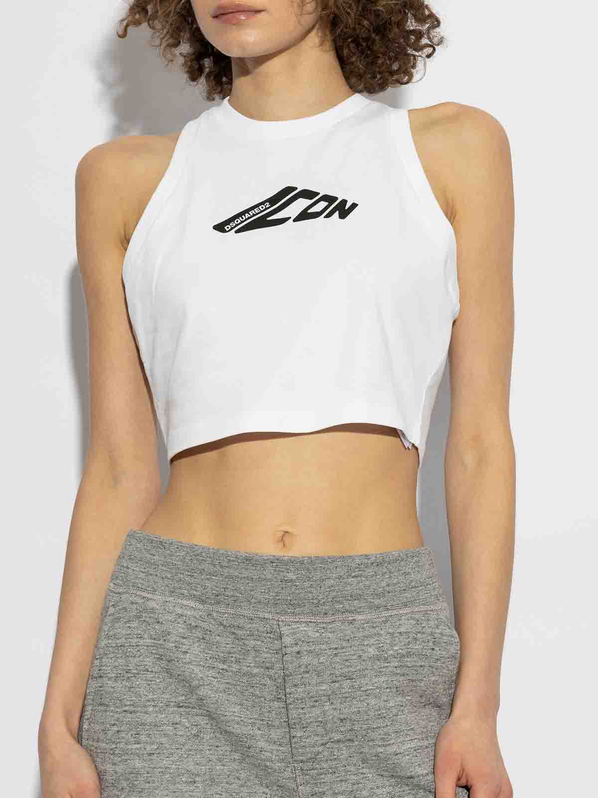 D2 Logo-Print Top S80NL0004D20033100 (Dsquared2 / タンクトップ・キャミソール ) | Dsquared2 (ディースクエアード)(2)