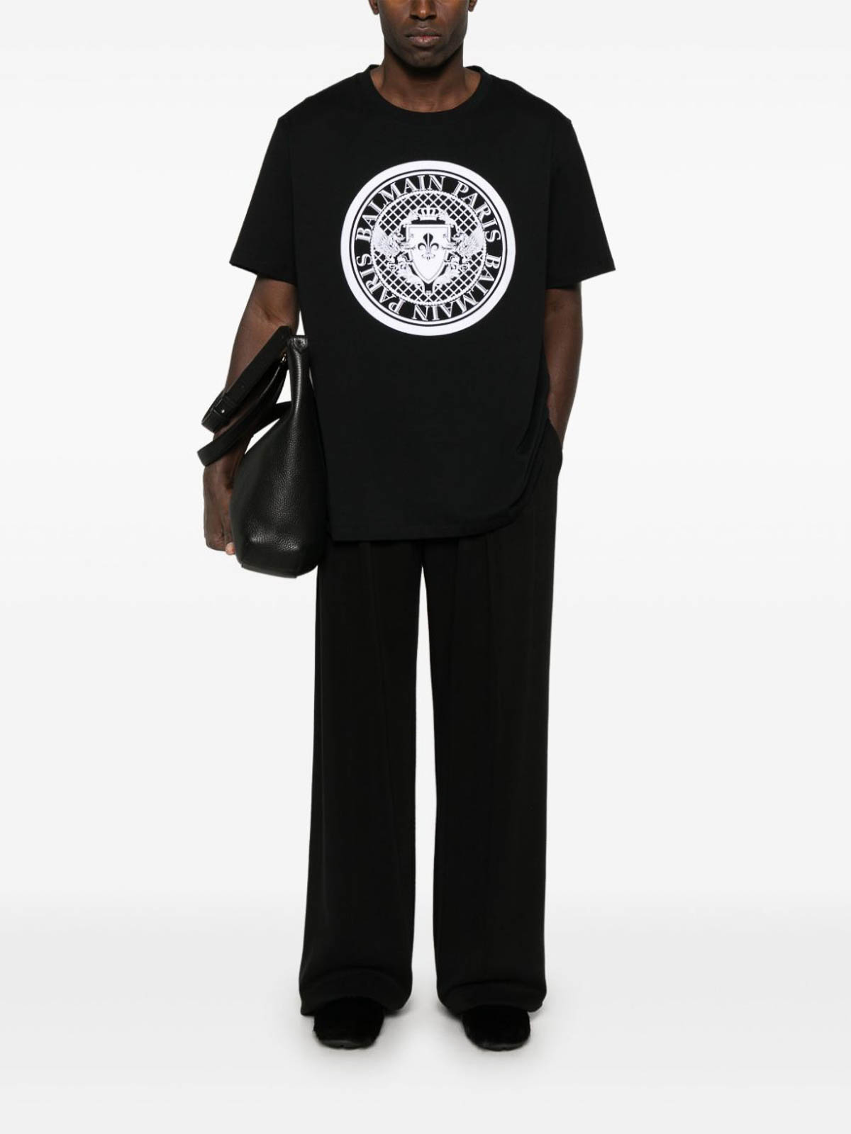Printed T-shirt EH1EG010BB17EABNOIRBLANC (Balmain / Tシャツ・カットソー ) | Balmain (バルマン)(3)