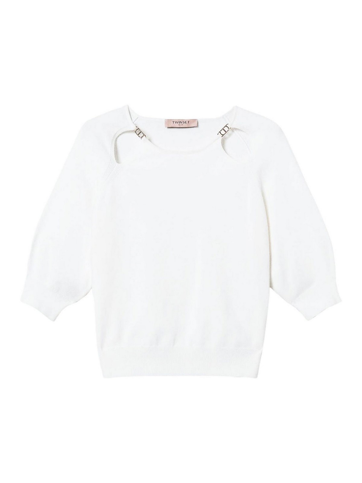 Cut-out t-shirt 251TP349000282NEVE (TWINSET / ニット・セーター・カーディガン ) | TWINSET (ツインセット)