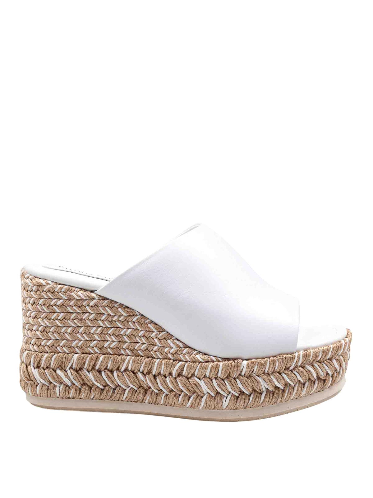 Paloma Slide Slide in leather 263201ALIDEWHITE (PALOMA BARCELÓ / サンダル ) | PALOMA BARCELÓ (パロマバルセロ)