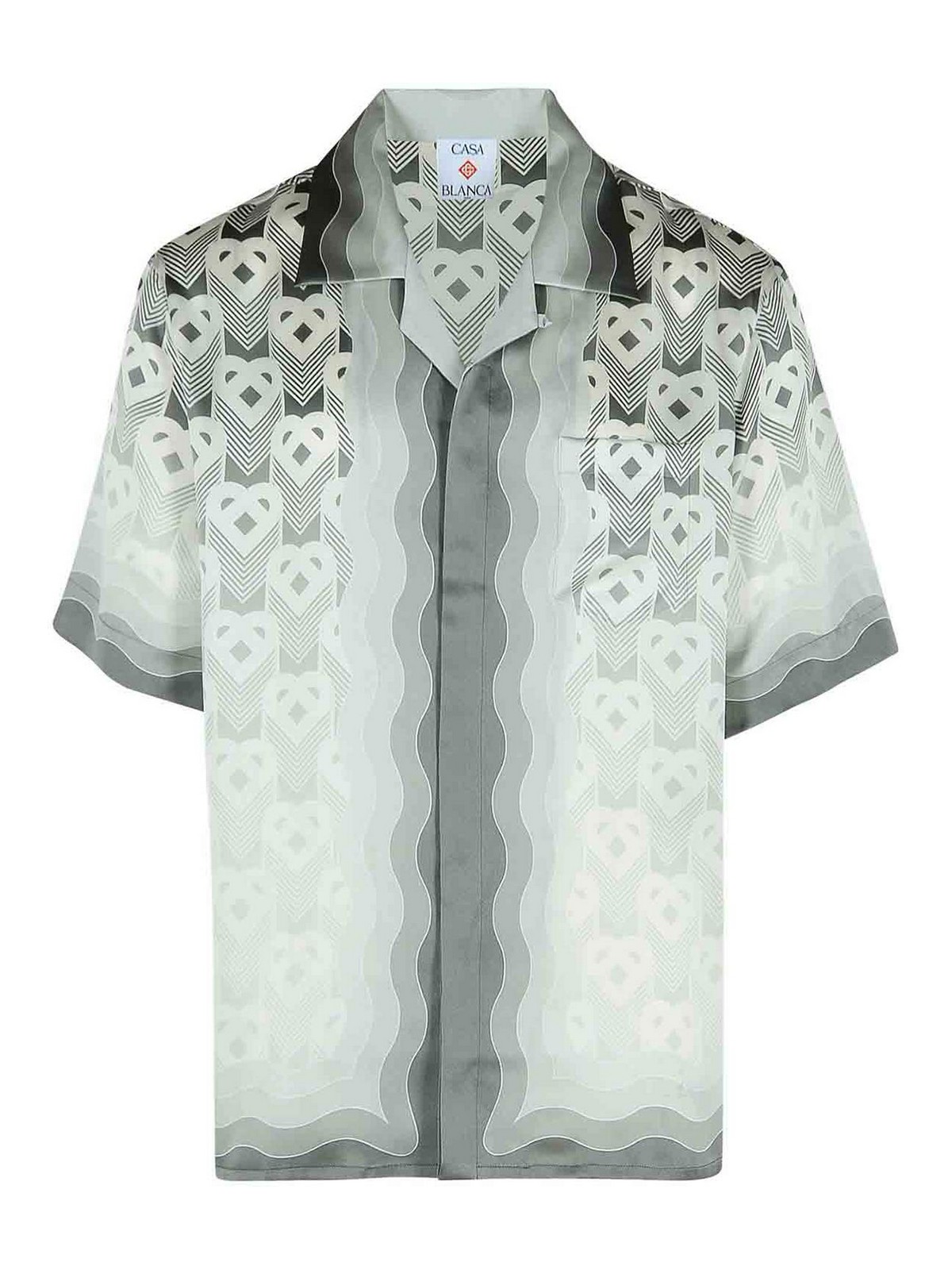 Grey Silk Shirt UMPS25SH00302GREYGRADIENTHEARTMONOGRAM (Casablanca / シャツ・ブラウス ) | Casablanca (カサブランカ)