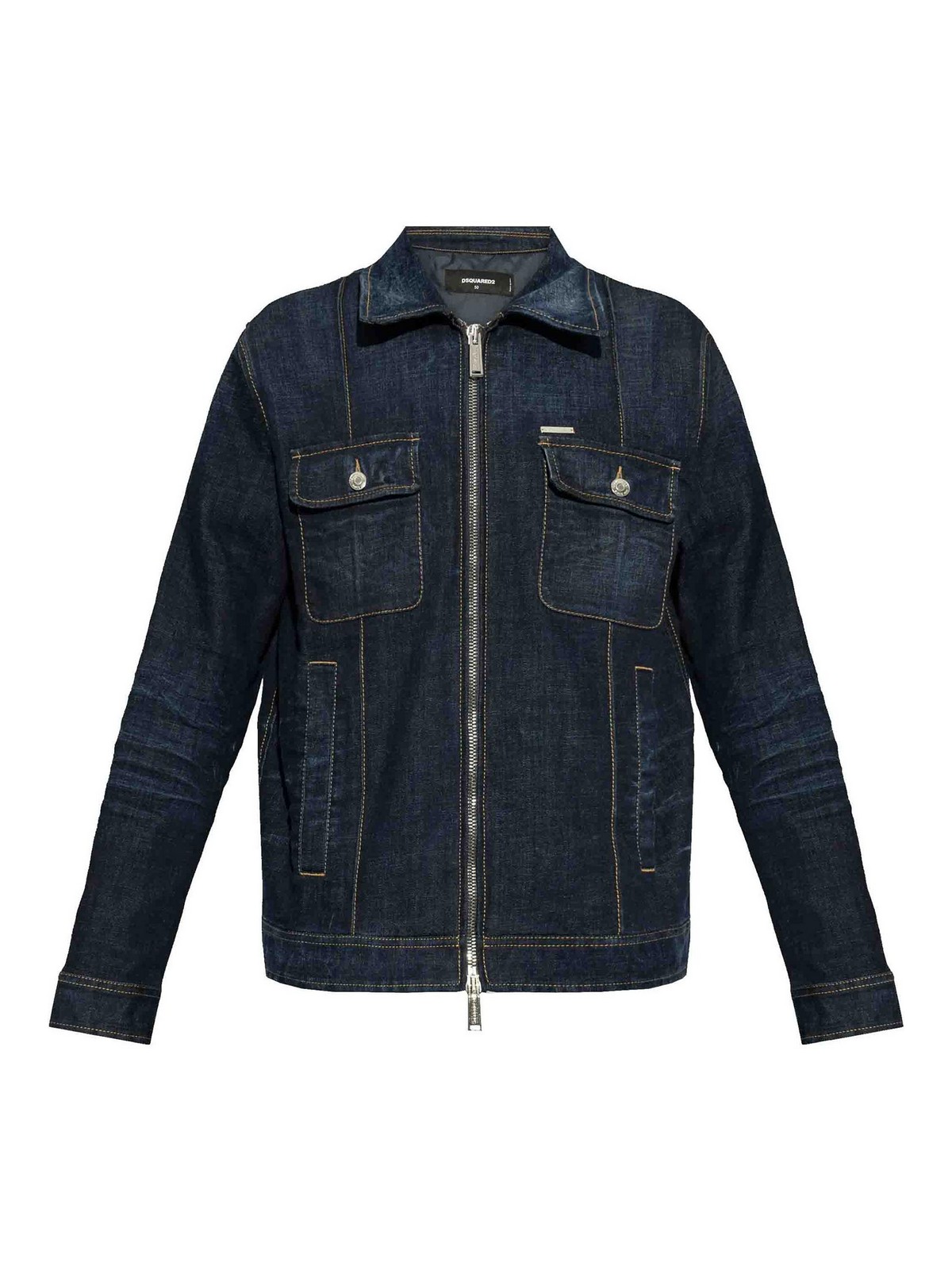 Logo-Patch Denim Jacket S74AM1551S30664470 (Dsquared2 / カジュアルジャケット・ベスト ) | Dsquared2 (ディースクエアード)