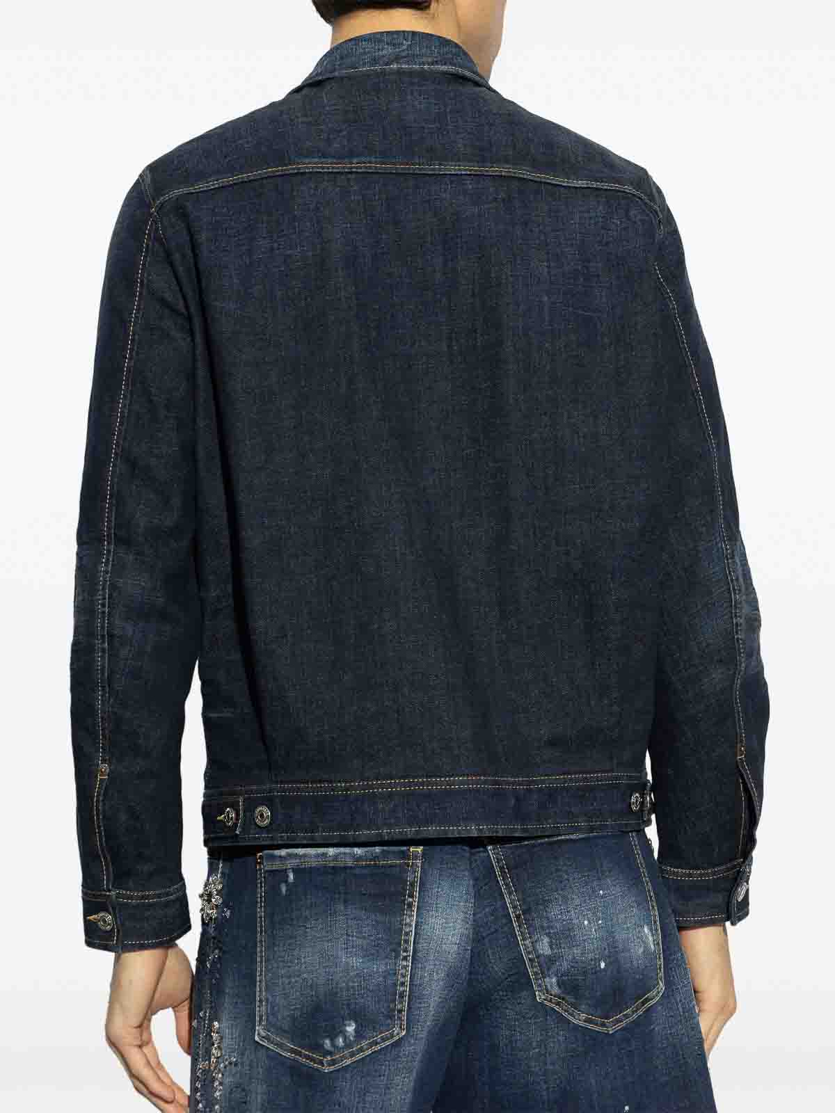 Logo-Patch Denim Jacket S74AM1551S30664470 (Dsquared2 / カジュアルジャケット・ベスト ) | Dsquared2 (ディースクエアード)(3)