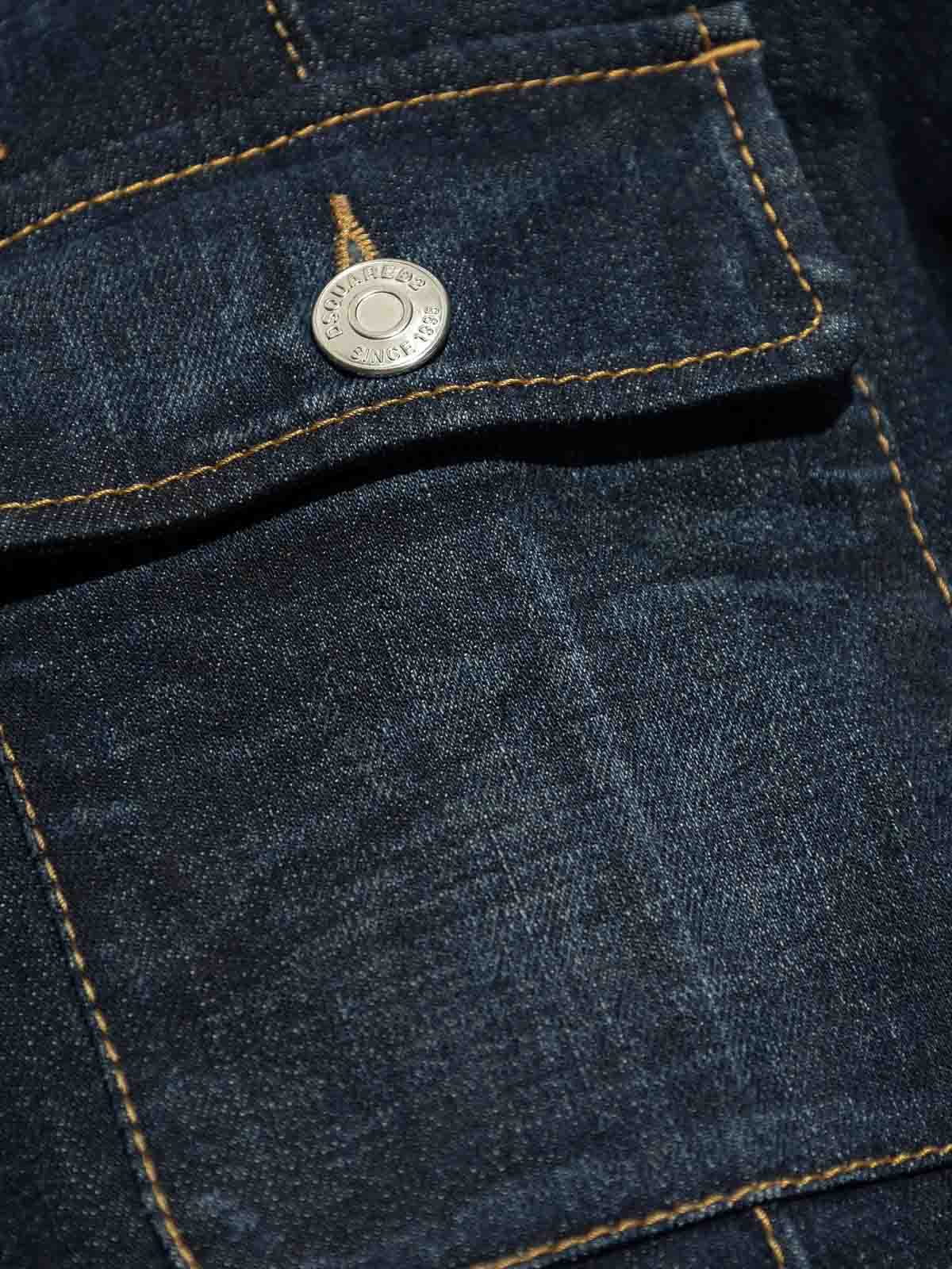 Logo-Patch Denim Jacket S74AM1551S30664470 (Dsquared2 / カジュアルジャケット・ベスト ) | Dsquared2 (ディースクエアード)(4)