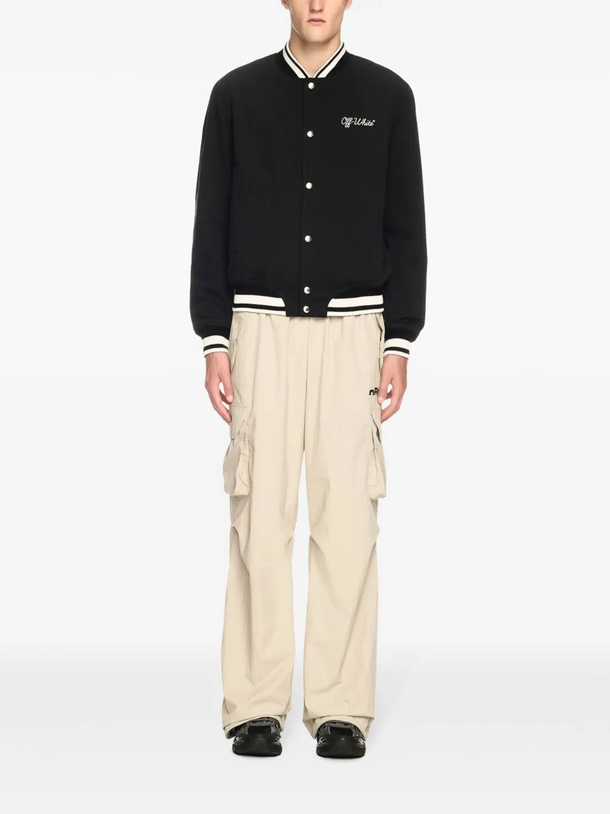 Script Varsity Jacket OMEH05FC99FAB0011001 (Off-White / カジュアルジャケット ) | Off-White (オフホワイト)(1)