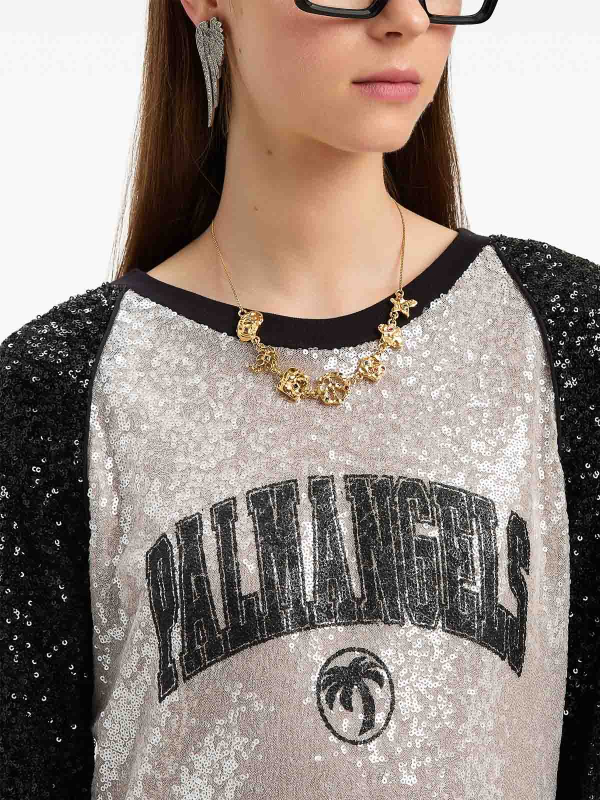 College Palm Sequin Mini Dress PWDB255S25FAB0010910 (Palm Angels / ワンピース・ドレス・オールインワン ) | Palm Angels (パームエンジェルス)(5)