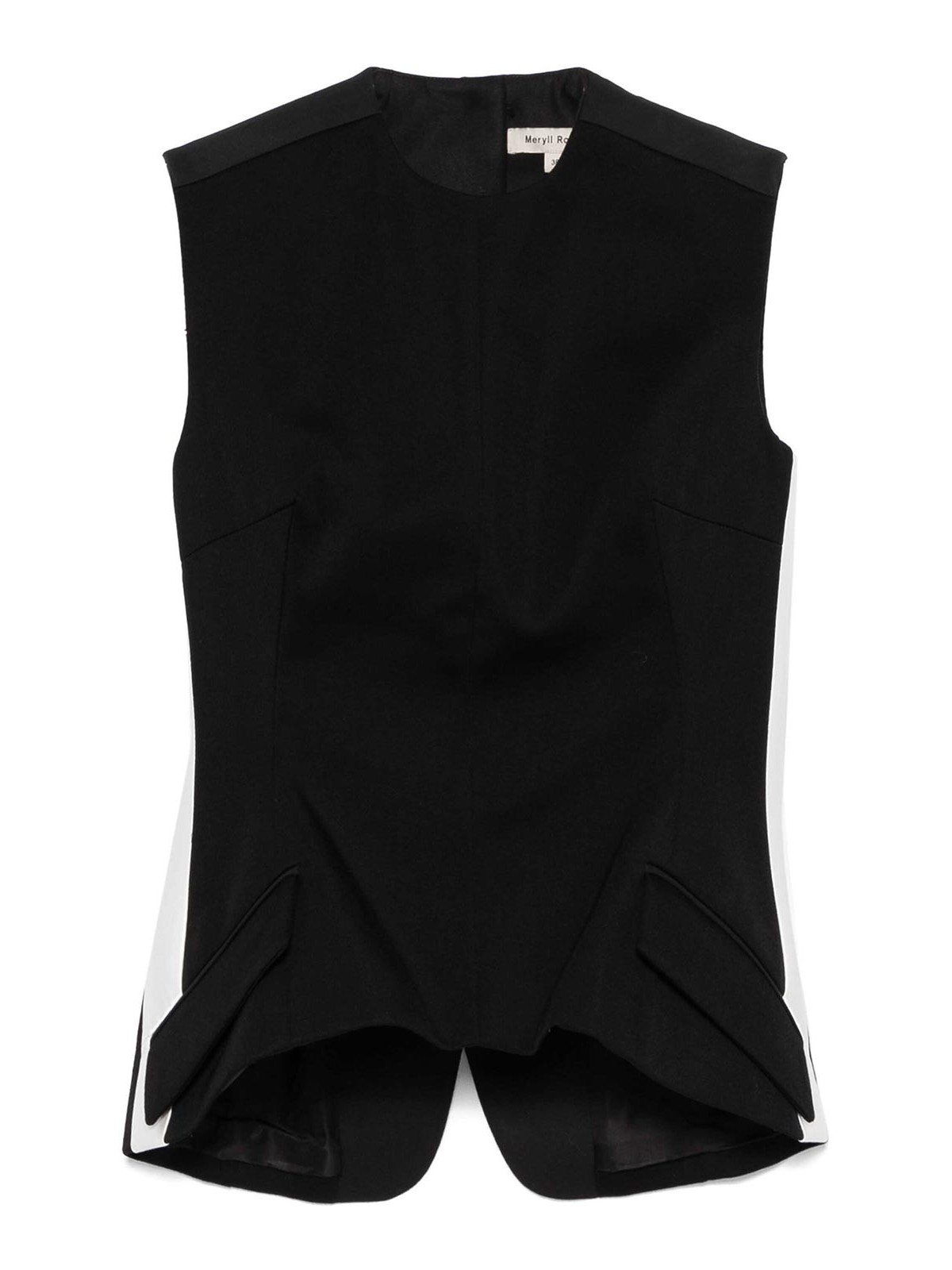 Twill-Weave Vest 500531WF24BLACK (Meryll Rogge / コート ) | Meryll Rogge (メリル ロッゲ)