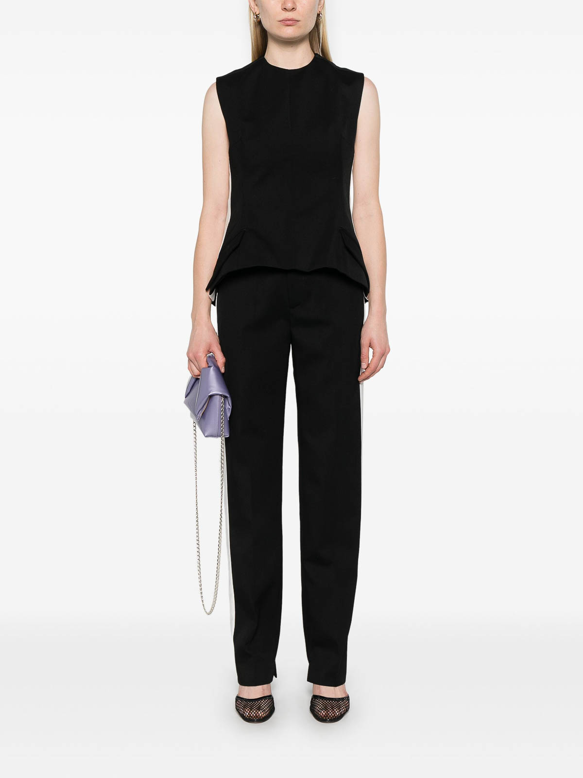 Twill-Weave Vest 500531WF24BLACK (Meryll Rogge / コート ) | Meryll Rogge (メリル ロッゲ)(1)