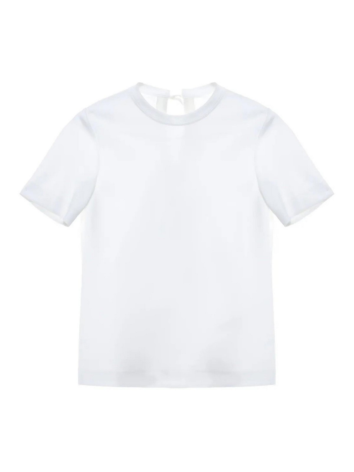 Fitted T-Shirt In Double Satin 6251K2102601WHITE (carven / Tシャツ・カットソー ) | carven (カルヴェン)