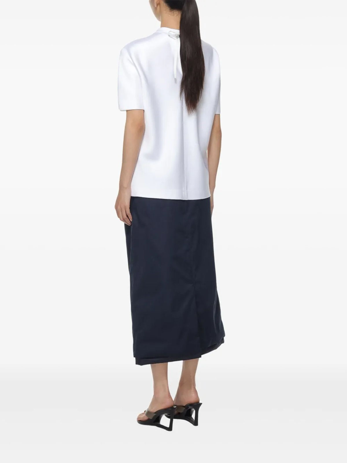 Fitted T-Shirt In Double Satin 6251K2102601WHITE (carven / Tシャツ・カットソー ) | carven (カルヴェン)(3)