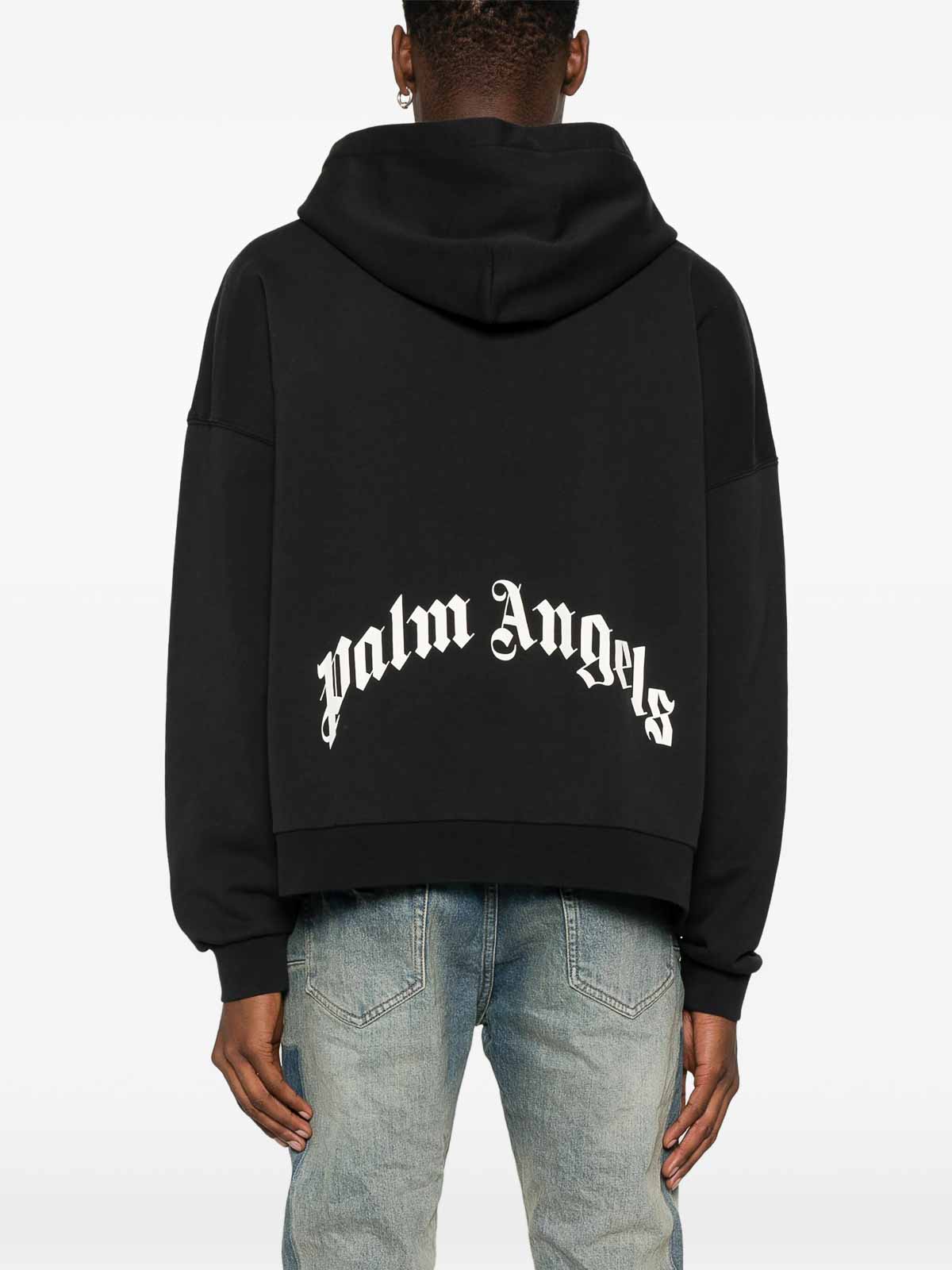 Curved Logo Zipped Hoody PMBE016S25FLE0031003 (Palm Angels / スウェット・フーディー ) | Palm Angels (パームエンジェルス)(3)