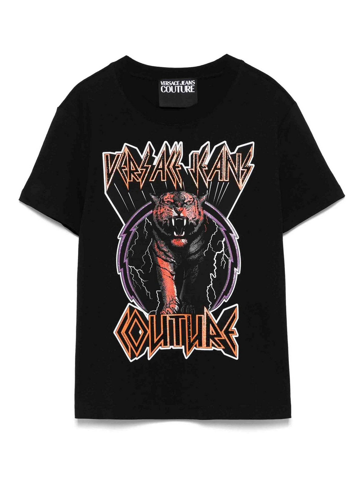 Tiger Logo Strass T-Shirt 78HAHS03CJ00S899 (VERSACE JEANS COUTURE / Tシャツ・カットソー ) | VERSACE JEANS COUTURE (ヴェルサーチェ ジーンズ クチュール)
