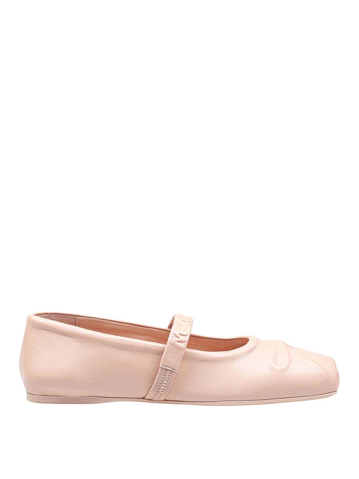 Mary Jane shoes in leather with clumsy bow MJMS007700P362800C26 (Marni / フラットシューズ ) | Marni (マルニ)