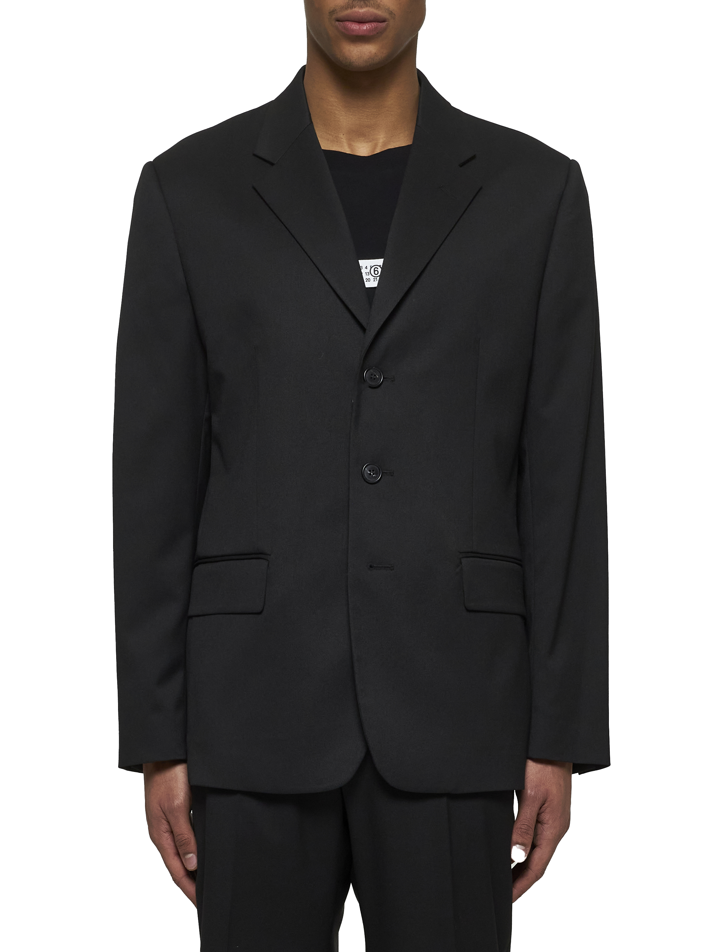 MM6 Maison Margiela Jackets Black SH0BN0013M35227900 (MM6 Maison Margiela / ブレザー・ジャケット ) | MM6 Maison Margiela (エムエムシックス)(2)