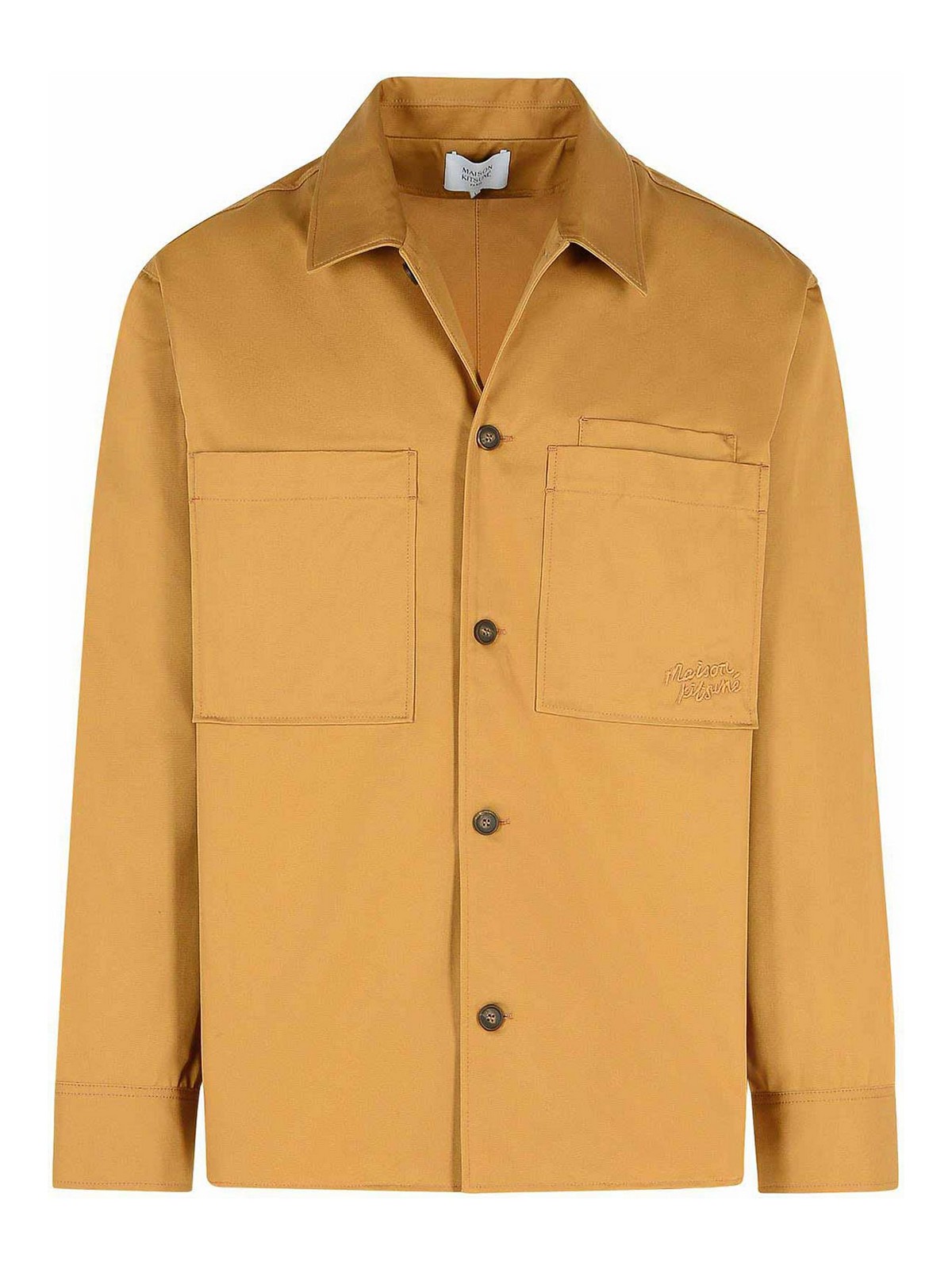 Over Beige Cotton Shirt MM00401WW0078P245 (Maison Kitsuné / シャツ・ブラウス ) | Maison Kitsuné (メゾン キツネ)