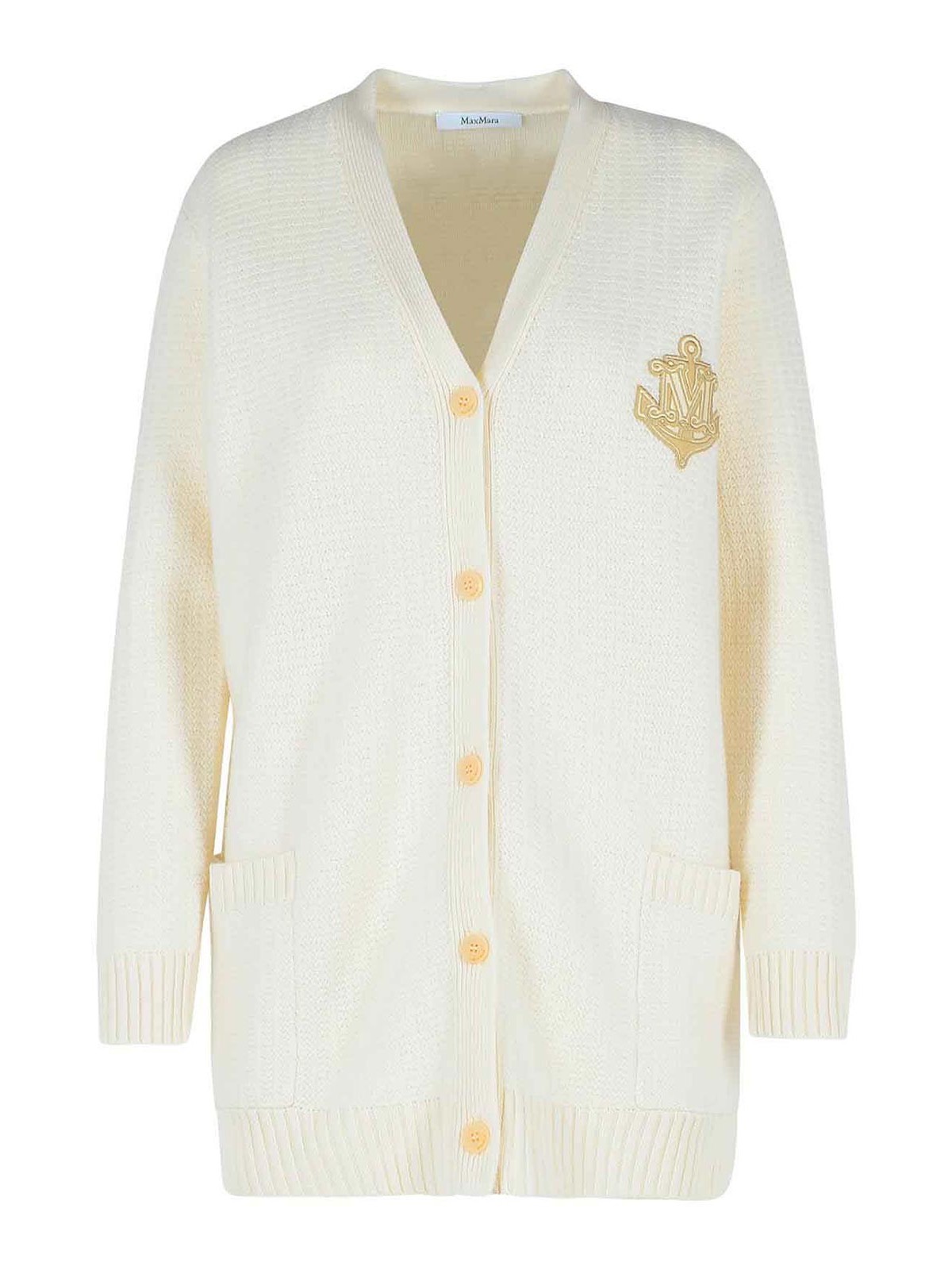 Ravello White Wool Blend Cardigan 2511341071001 (Max Mara / ニット・セーター・カーディガン ) | Max Mara (マックスマーラ)