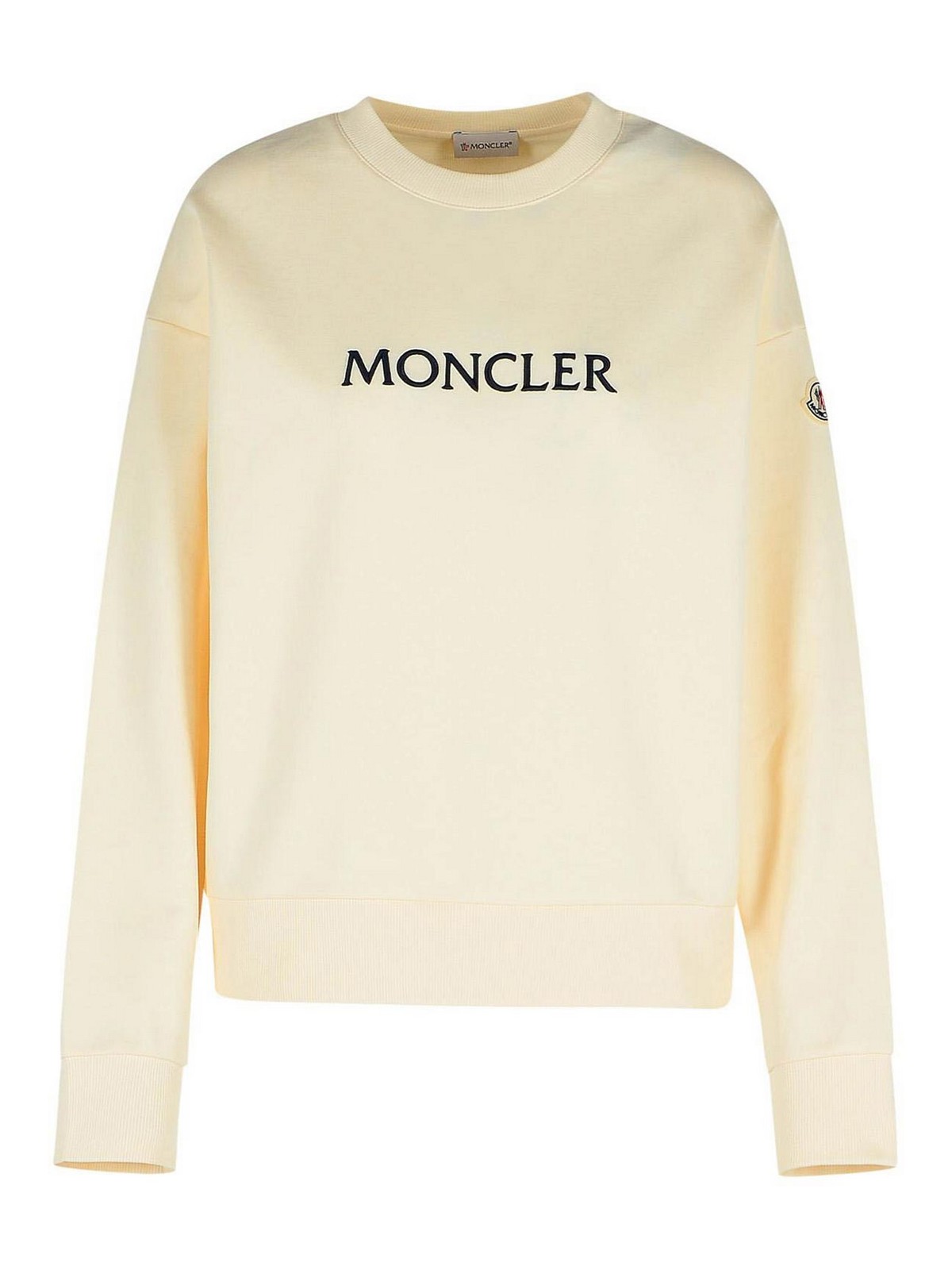 Ivory Cotton Sweatshirt 0938G0001689A1K037 (Moncler / スウェット・フーディー ) | Moncler (モンクレール)