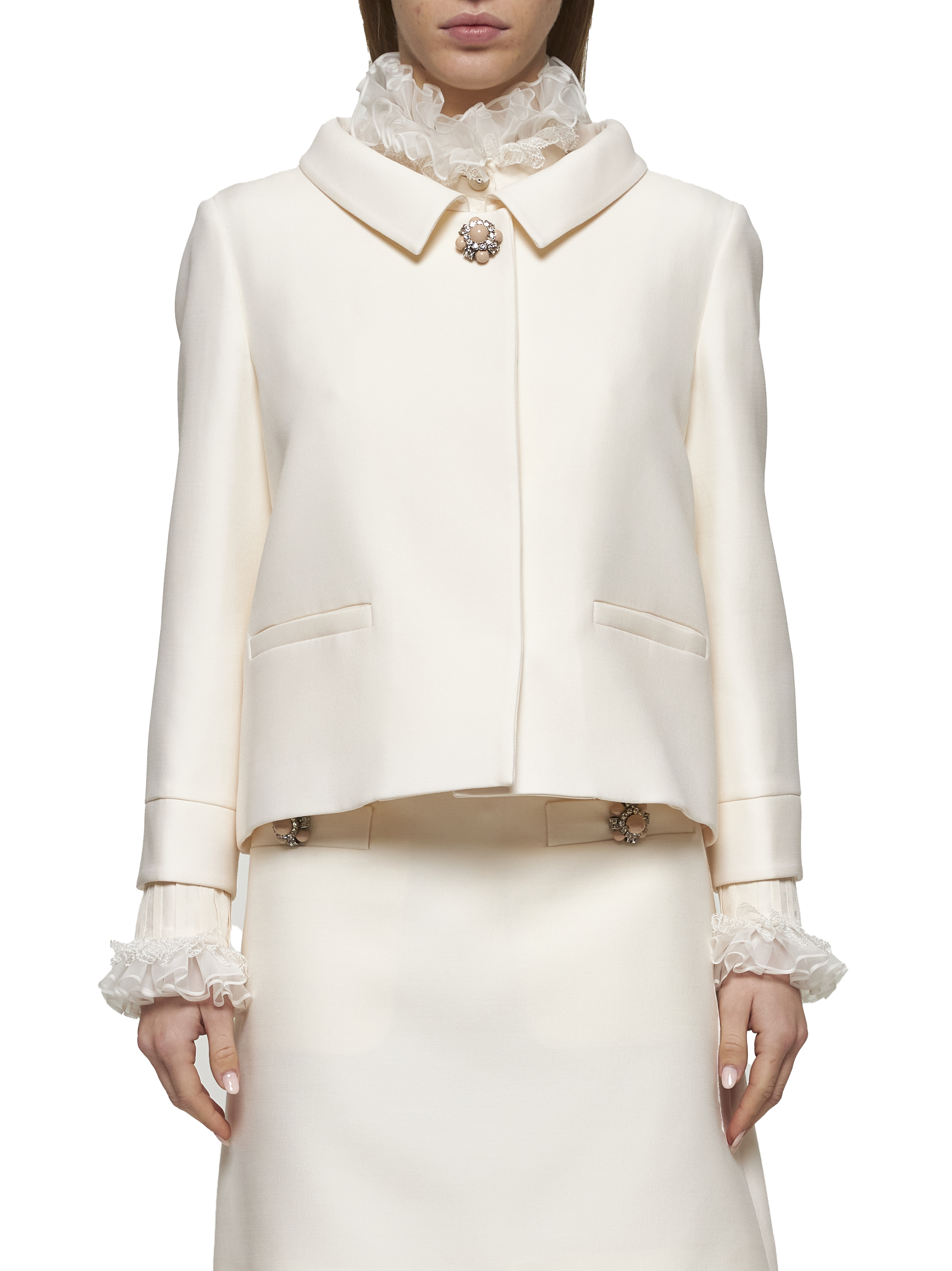 Valentino Jackets Ivory 6B3CE3Y01CFA03 (Valentino Garavani / スーツ・ジャケット ) | Valentino Garavani (ヴァレンティノ)(2)