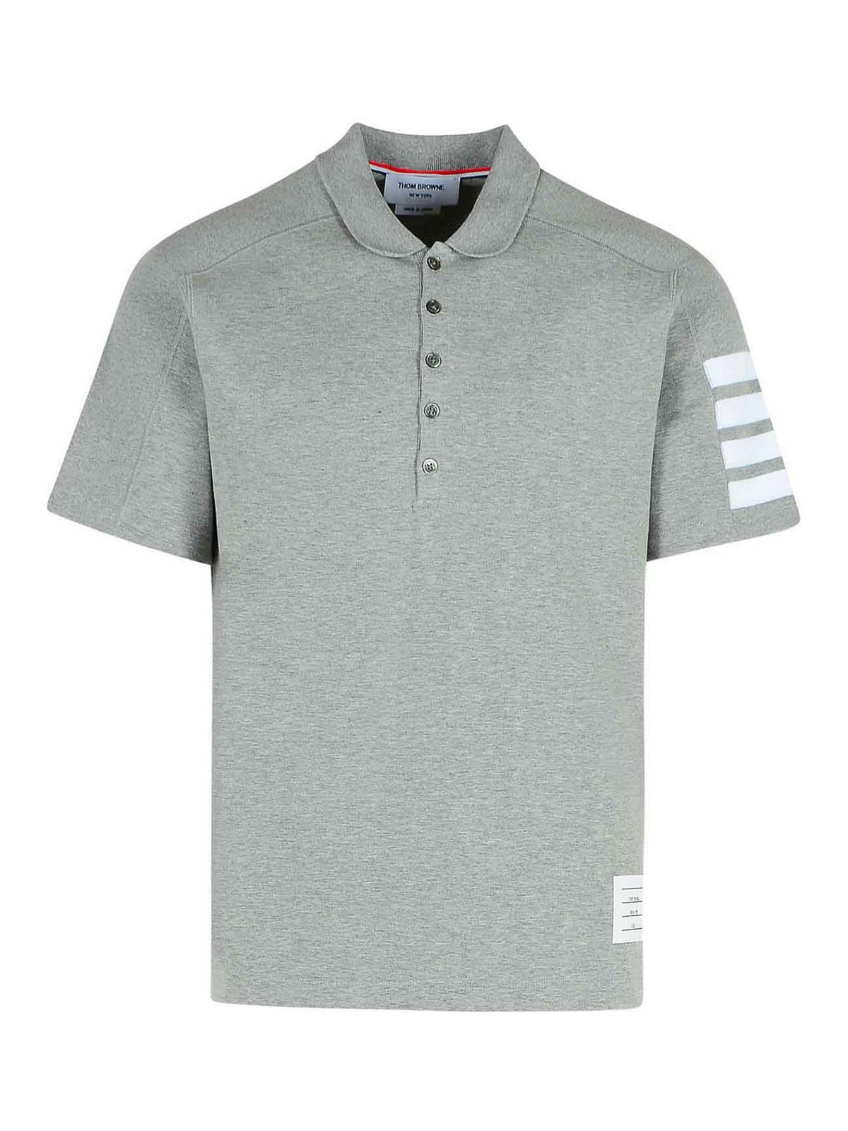Mini Collar Grey Cotton T-Shirt MJP192A07323055 (Thom Browne / Tシャツ・カットソー ) | Thom Browne (トム・ブラウン)