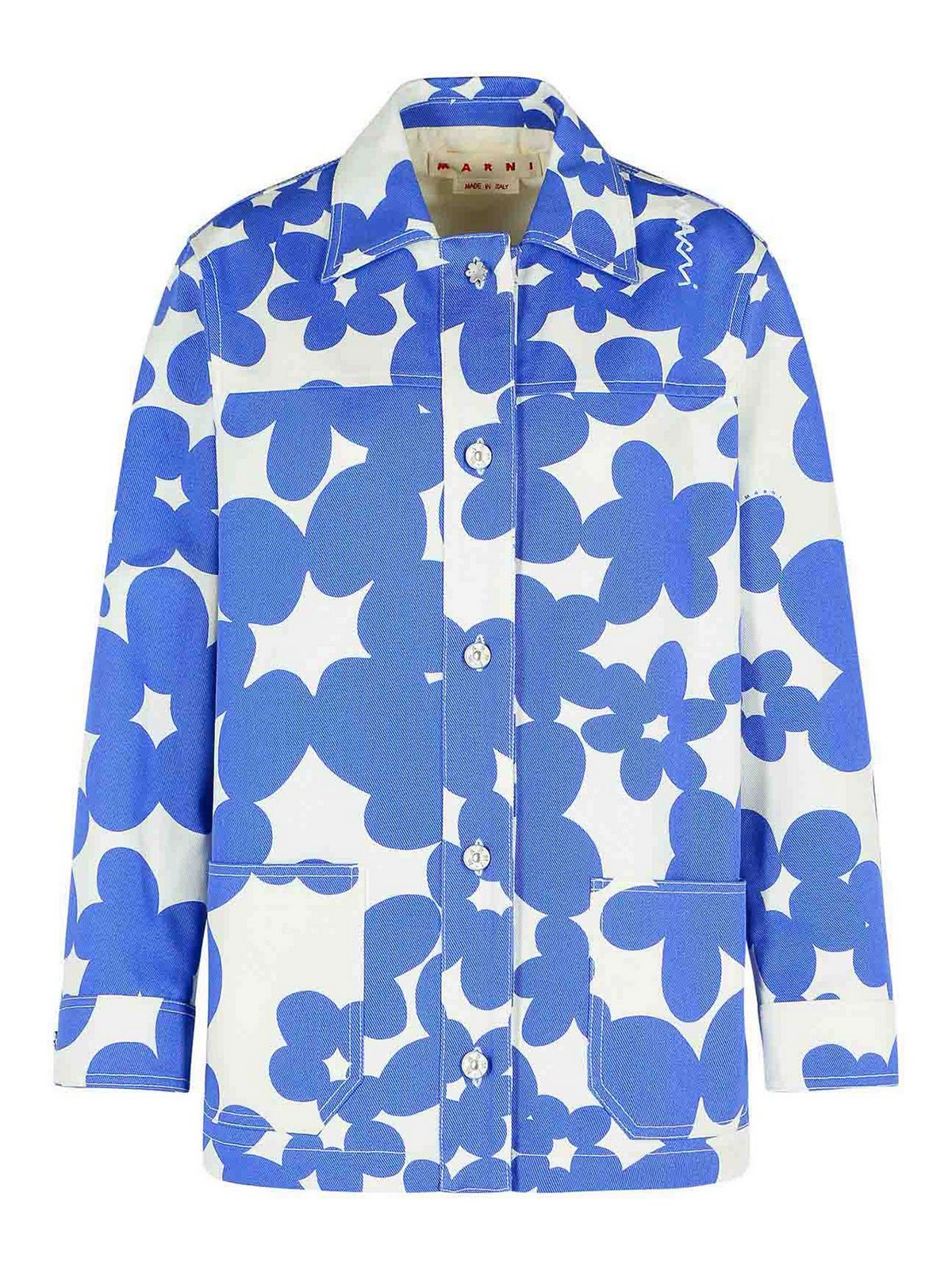 Light Blue Cotton Jacket JKMA0347S0UTC462DIB26 (Marni / カジュアルジャケット・ベスト ) | Marni (マルニ)