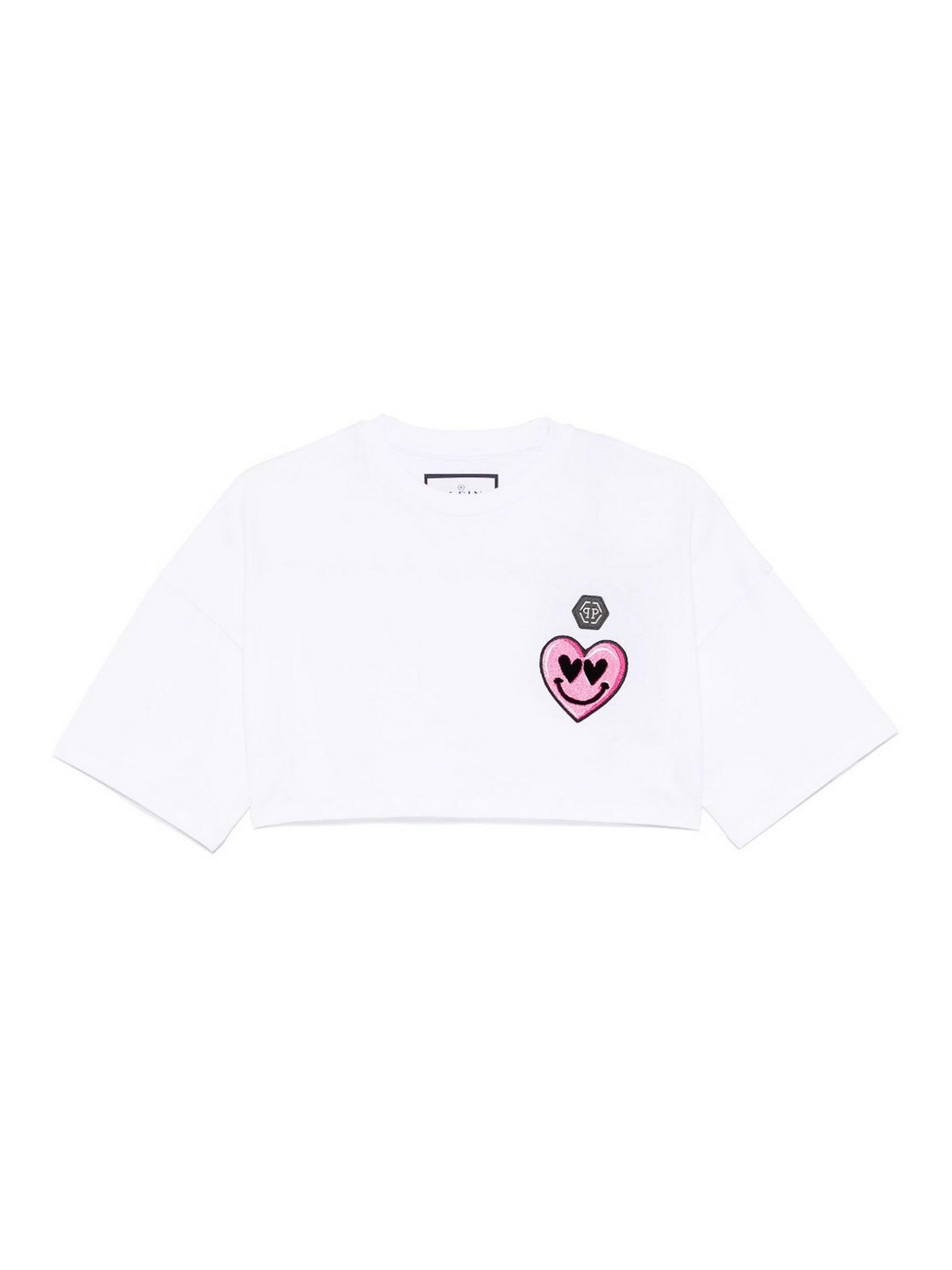 Short Sleeve Cropped Round SAECWTK3605PJY002N01 (PHILIPP PLEIN / Tシャツ・カットソー ) | PHILIPP PLEIN (フィリップ プレイン)