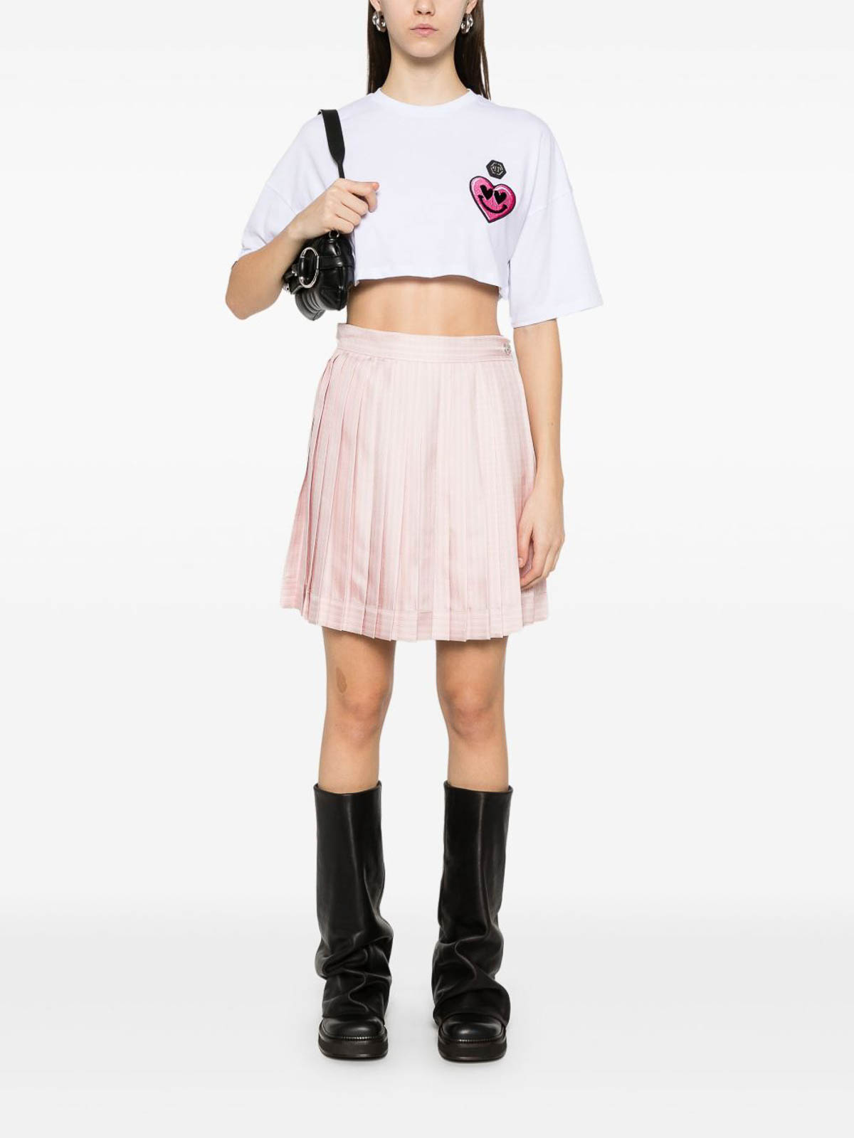 Short Sleeve Cropped Round SAECWTK3605PJY002N01 (PHILIPP PLEIN / Tシャツ・カットソー ) | PHILIPP PLEIN (フィリップ プレイン)(1)