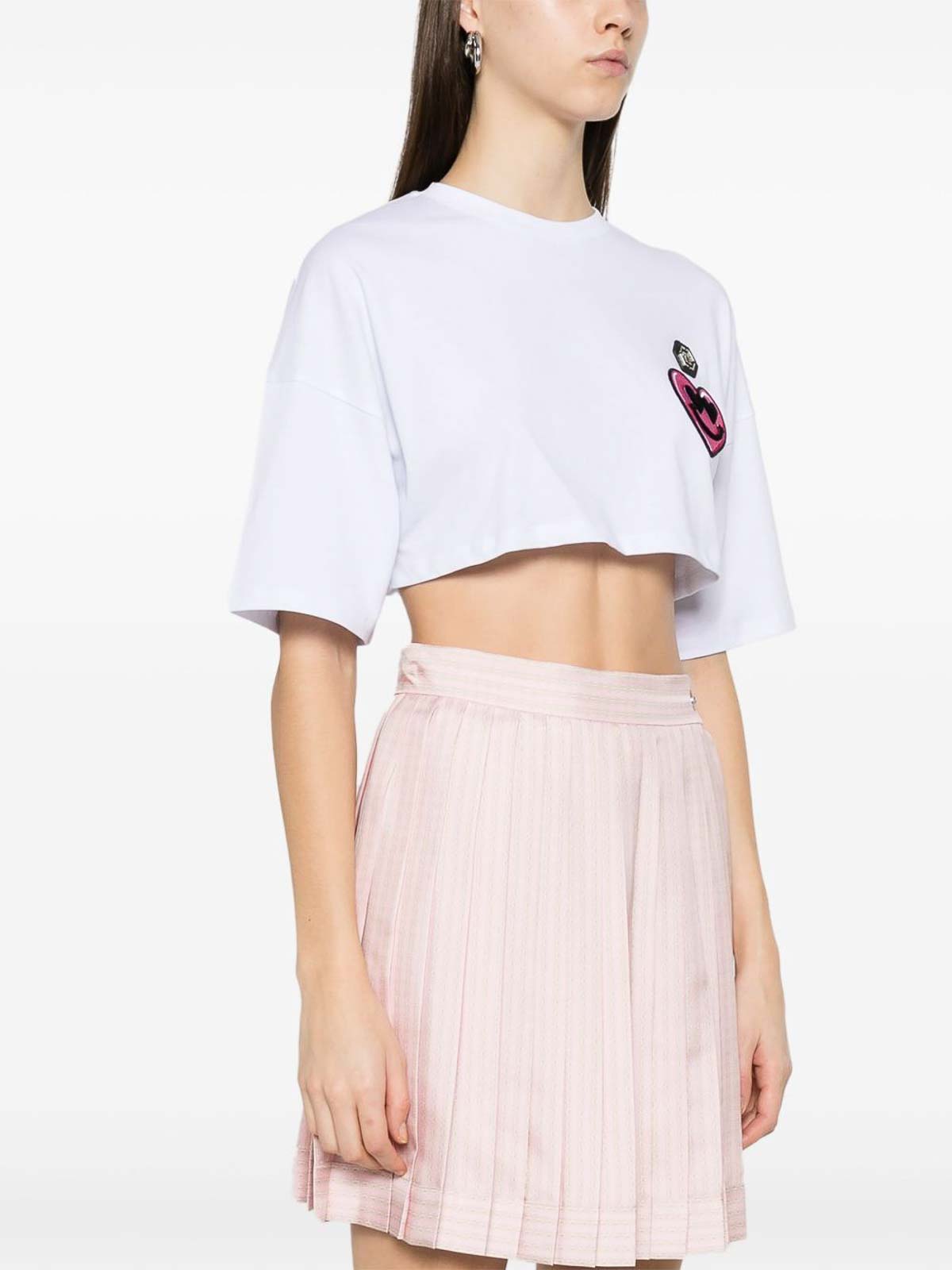 Short Sleeve Cropped Round SAECWTK3605PJY002N01 (PHILIPP PLEIN / Tシャツ・カットソー ) | PHILIPP PLEIN (フィリップ プレイン)(3)