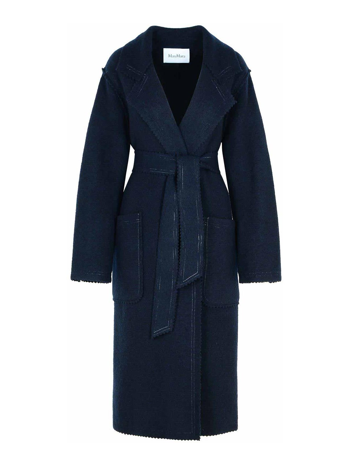 Jene Dark Blue Cashmere Blend Coat 2421316013001 (Max Mara / コート ) | Max Mara (マックスマーラ)