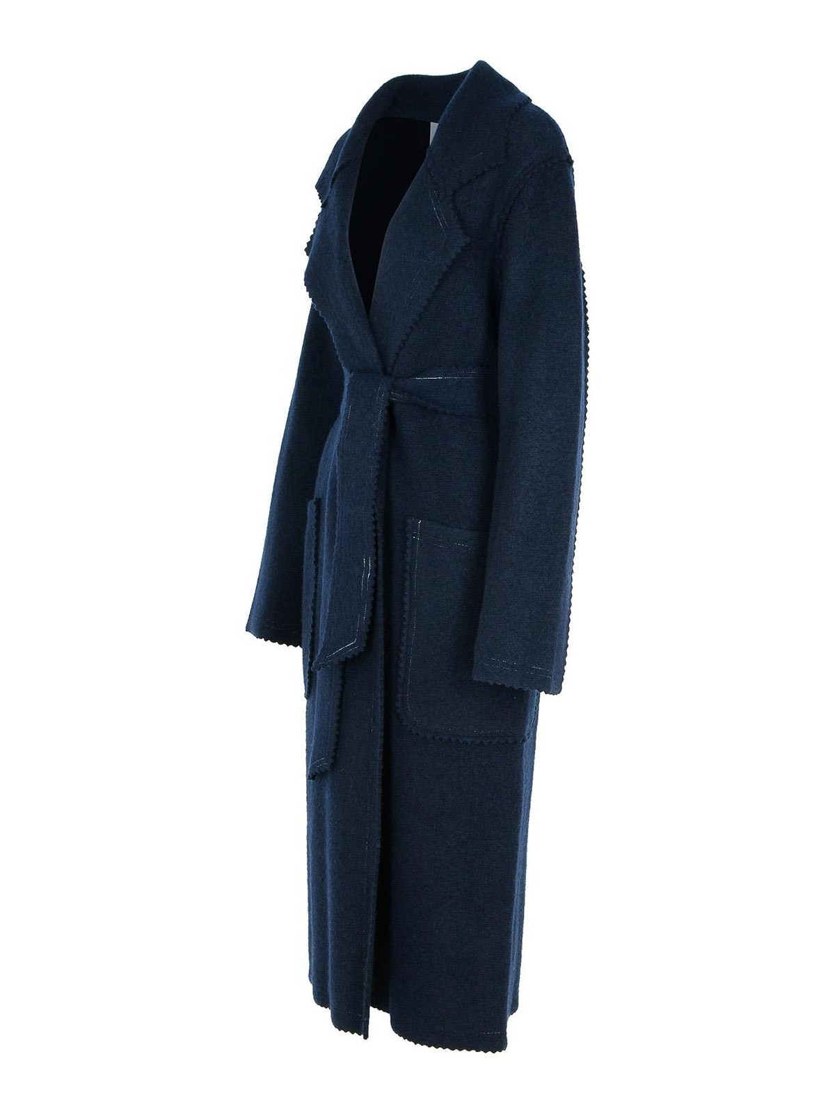 Jene Dark Blue Cashmere Blend Coat 2421316013001 (Max Mara / コート ) | Max Mara (マックスマーラ)(2)