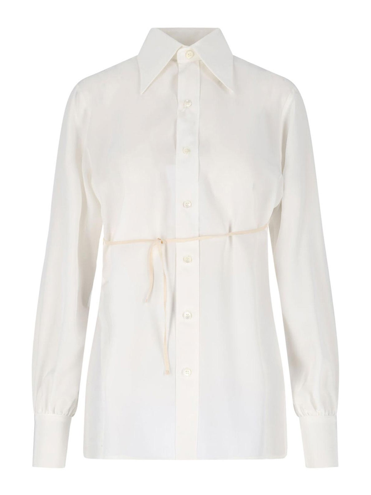 Shirt with cord S62DT0037M35441102 (MM6 Maison Margiela / シャツ・ブラウス ) | MM6 Maison Margiela (エムエムシックス)
