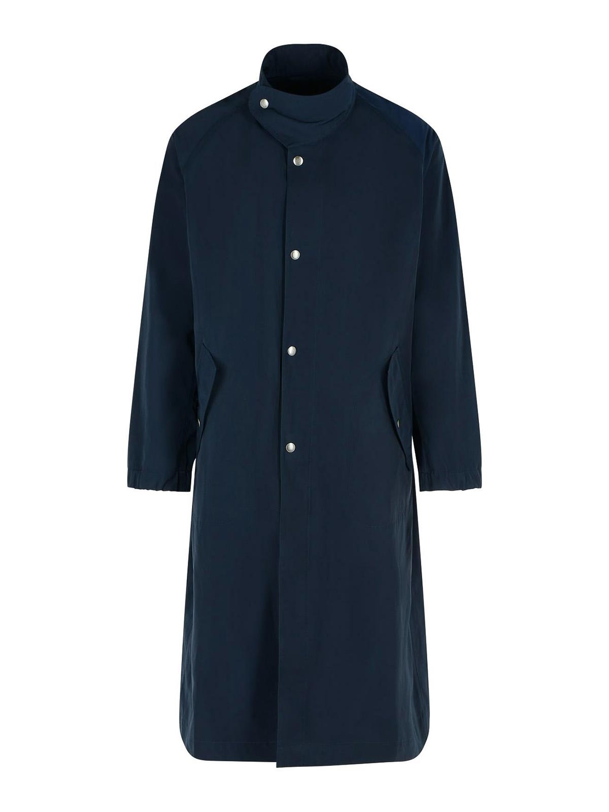 Rannon Navy Polyester Coat 202211126509 (Dries Van Noten / コート ) | Dries Van Noten (ドリスヴァンノッテン)