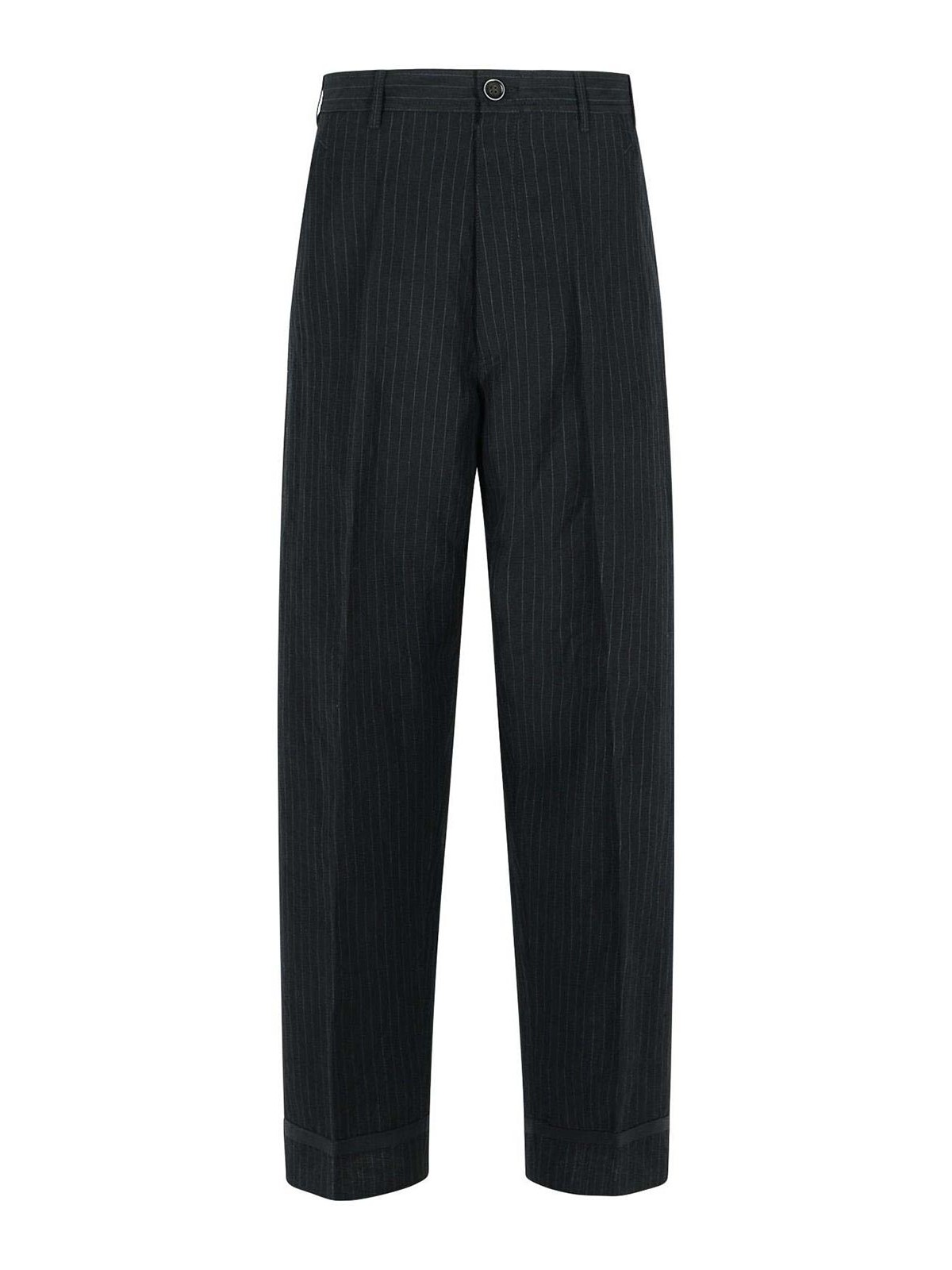 Black Linen Blend Trousers S50KA0678M35447900F (Maison Margiela / パンツ ) | Maison Margiela (メゾン マルジェラ)