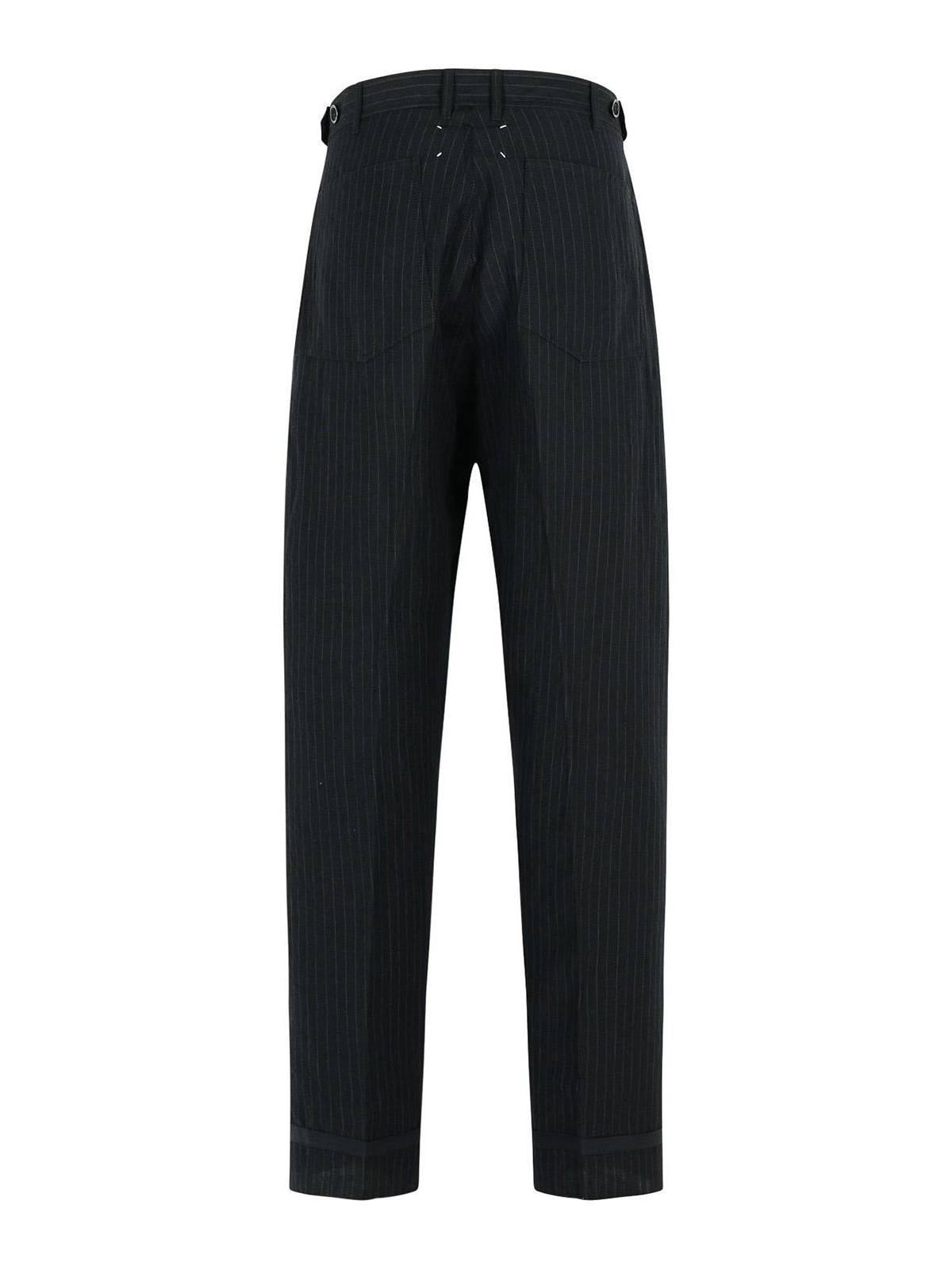 Black Linen Blend Trousers S50KA0678M35447900F (Maison Margiela / パンツ ) | Maison Margiela (メゾン マルジェラ)(1)